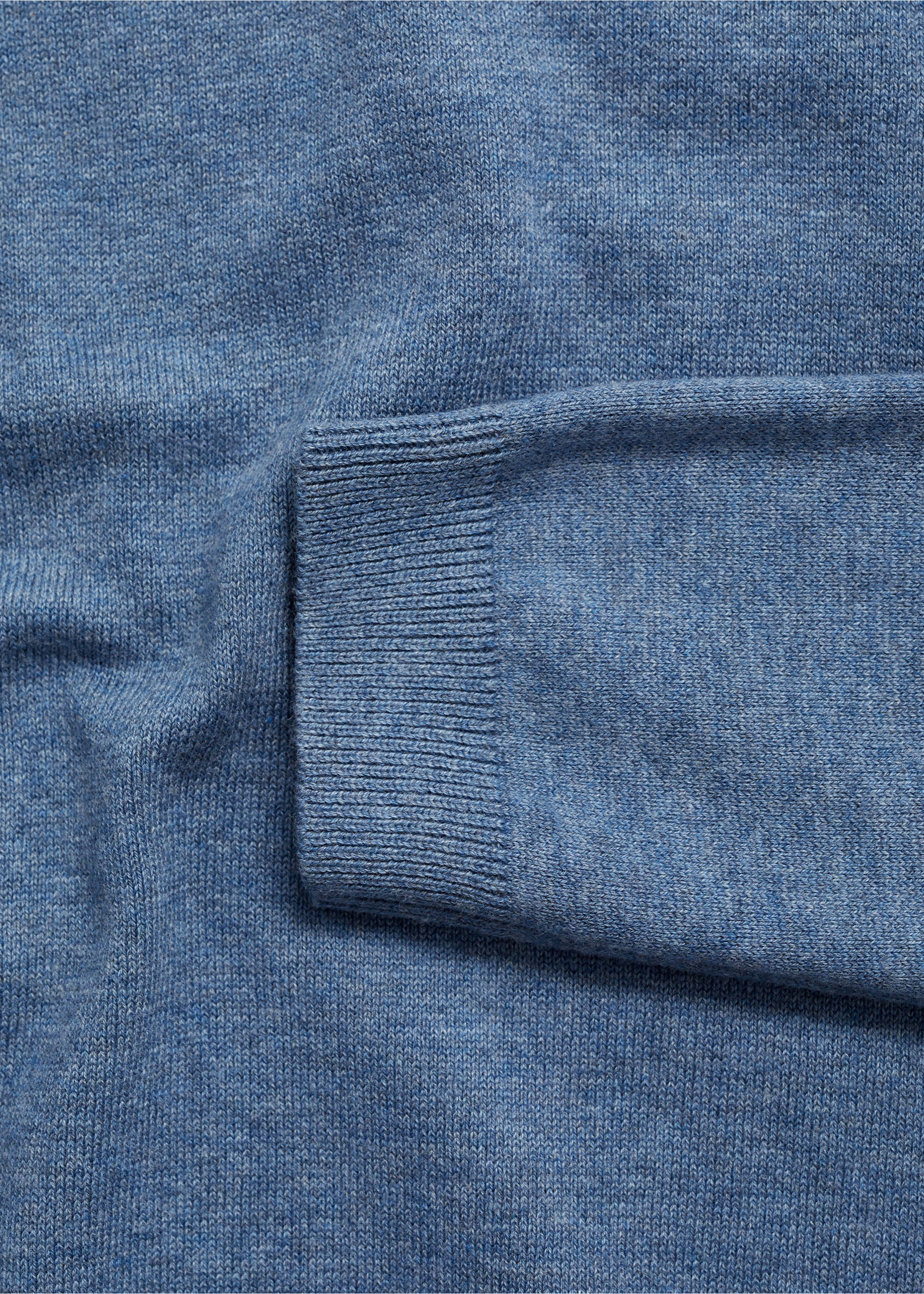 Knit cotton sweater - Details of the article 0, Blue. Ref: 77094433-00.