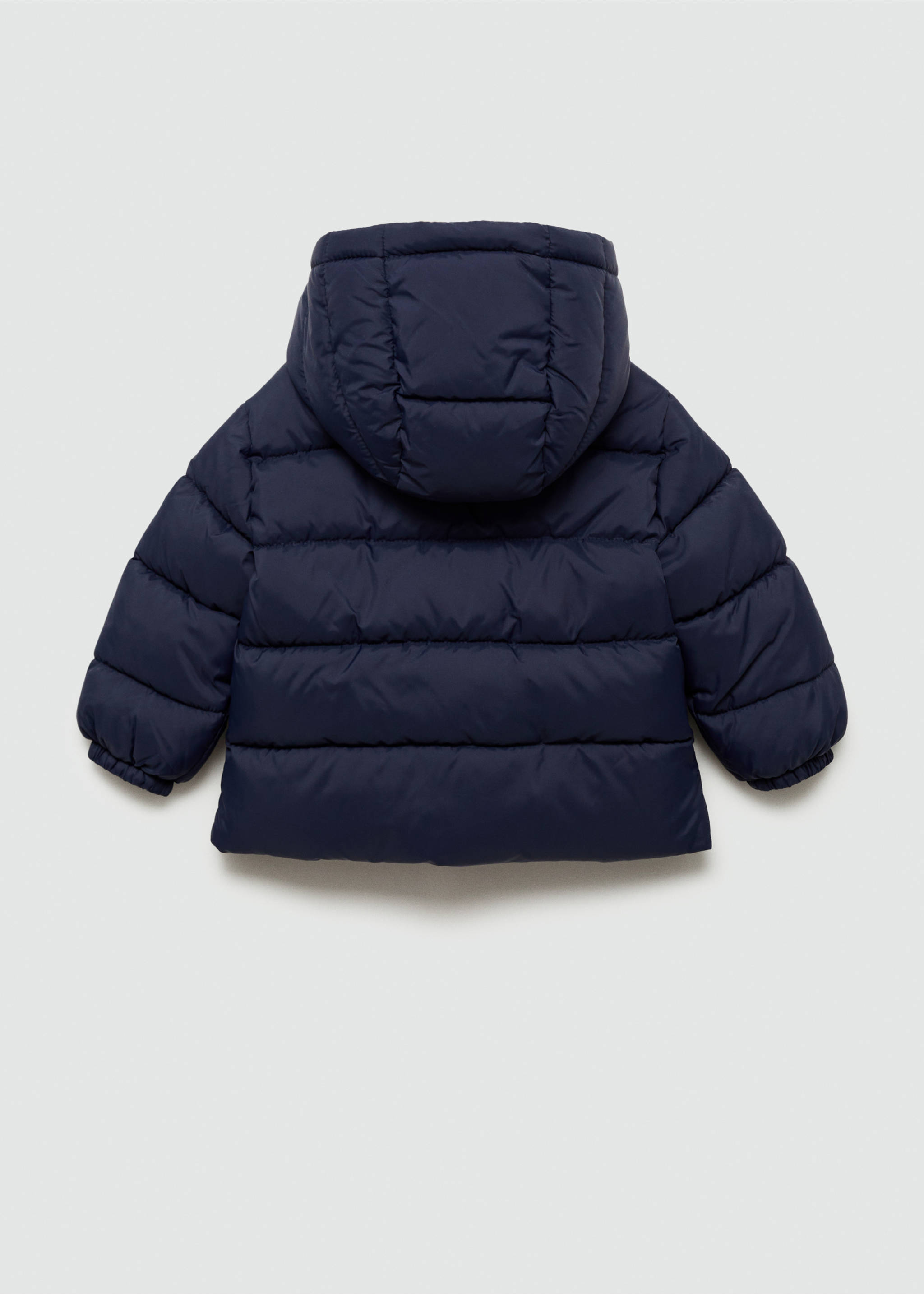 Anorak matelassé à capuche - Verso de l’article, Bleu marine foncé. Ref: 77094435-00.