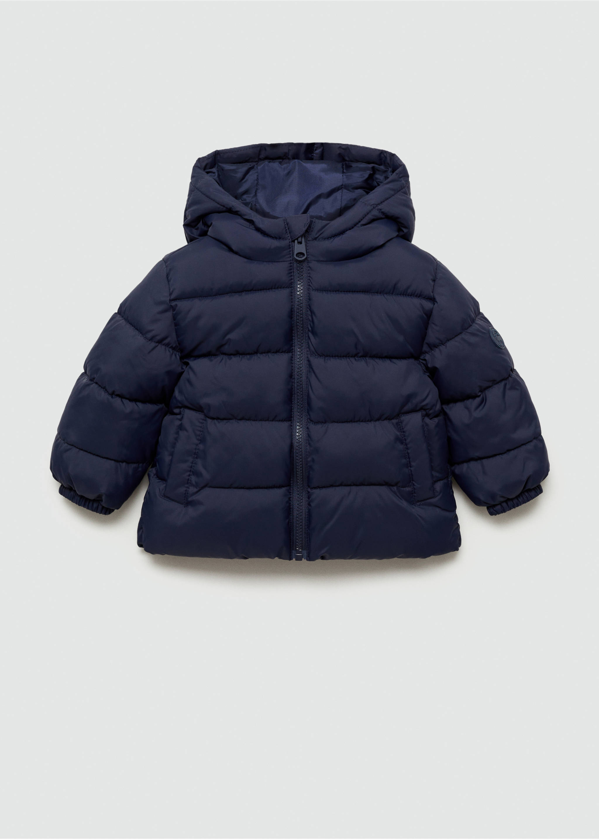 Hood puffer coat - Article without model, Dark Navy. Ref: 77094435-00.