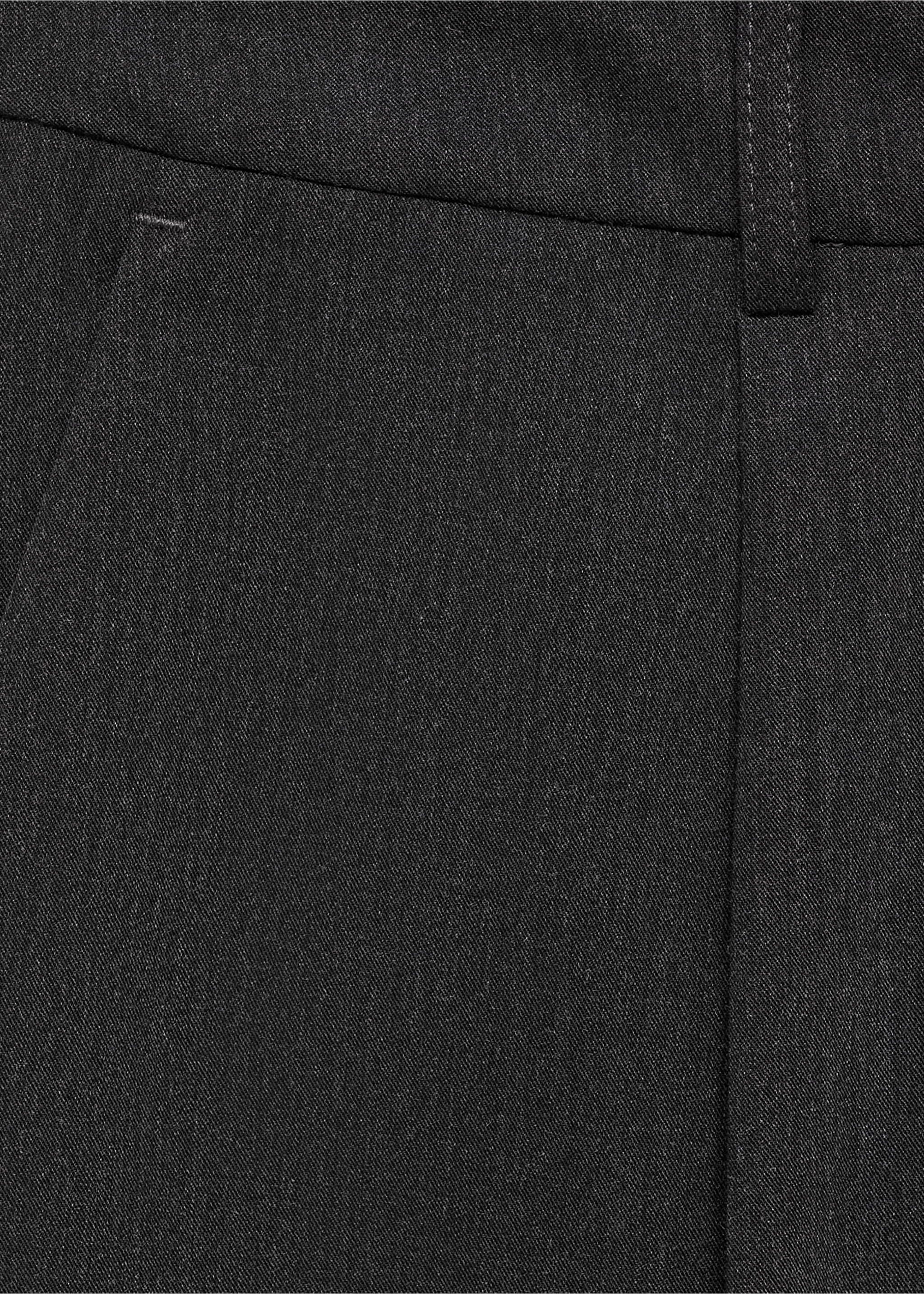 Straight-fit pleated trousers - Details of the article 0, Grey. Ref: 77094438-00.