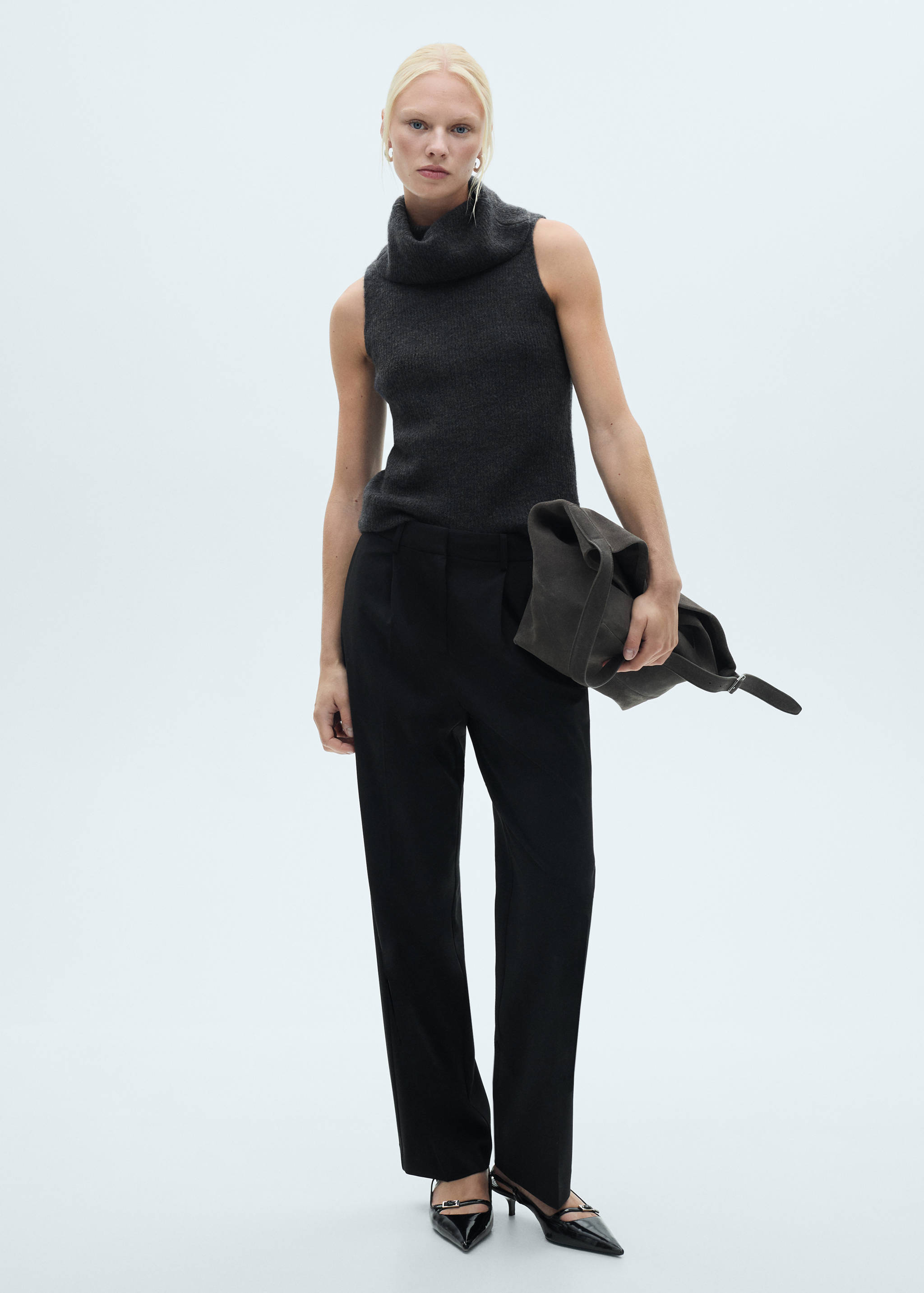 Pantalón recto pinzas - Plano general