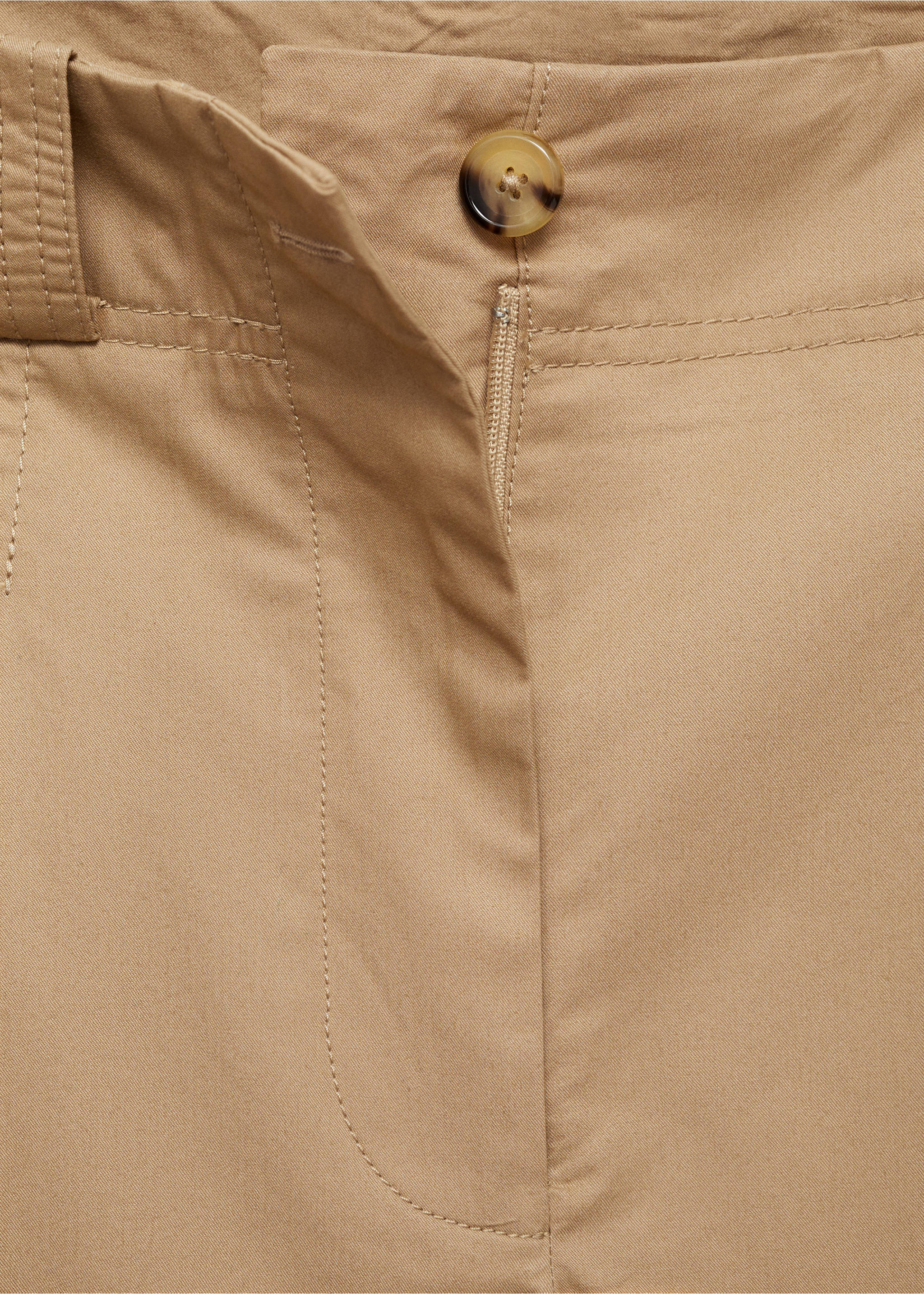 Wide leg pleated trousers - Details of the article 8, Beige. Ref: 77094439-00.