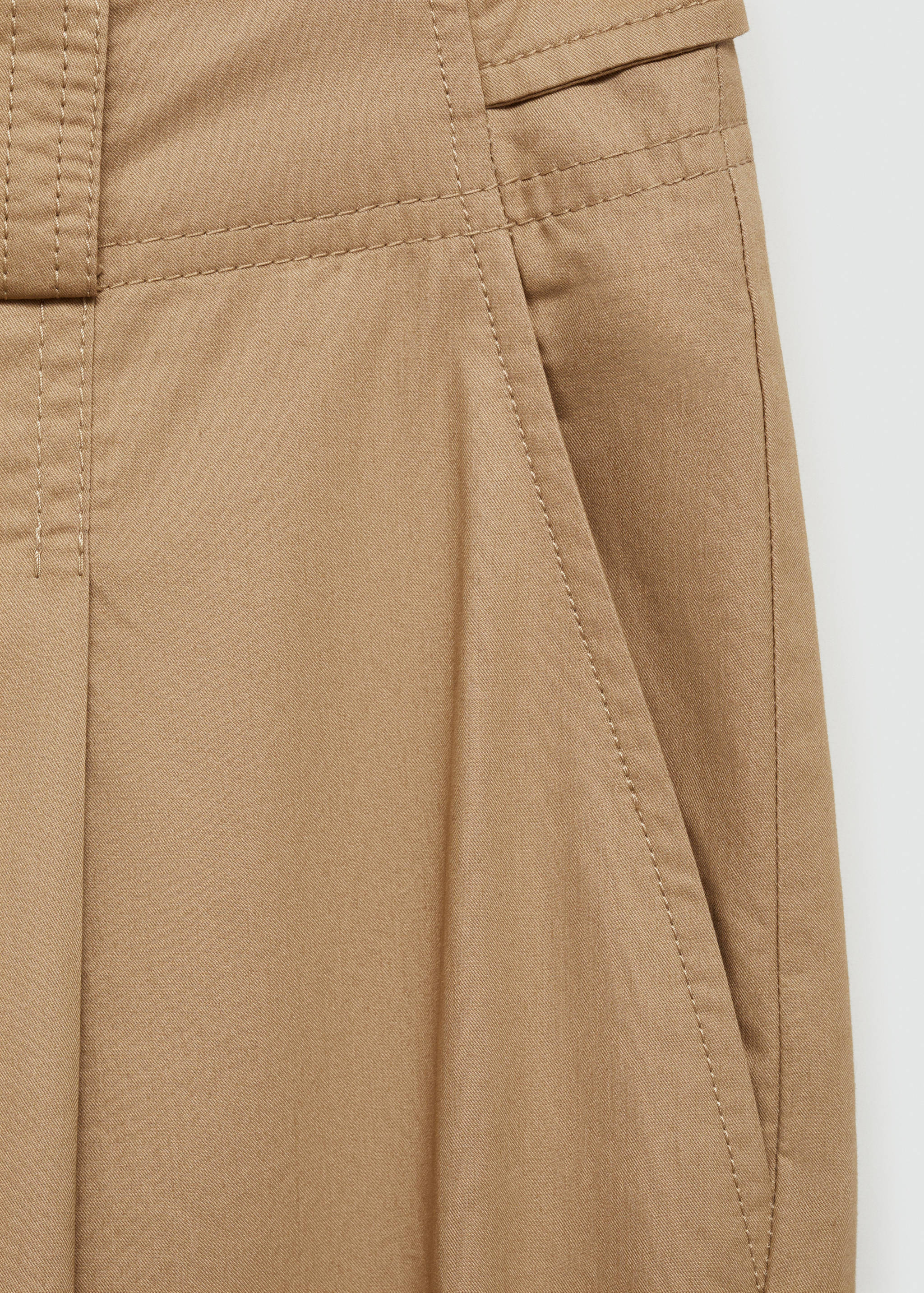 Wide leg pleated trousers - Details of the article 0