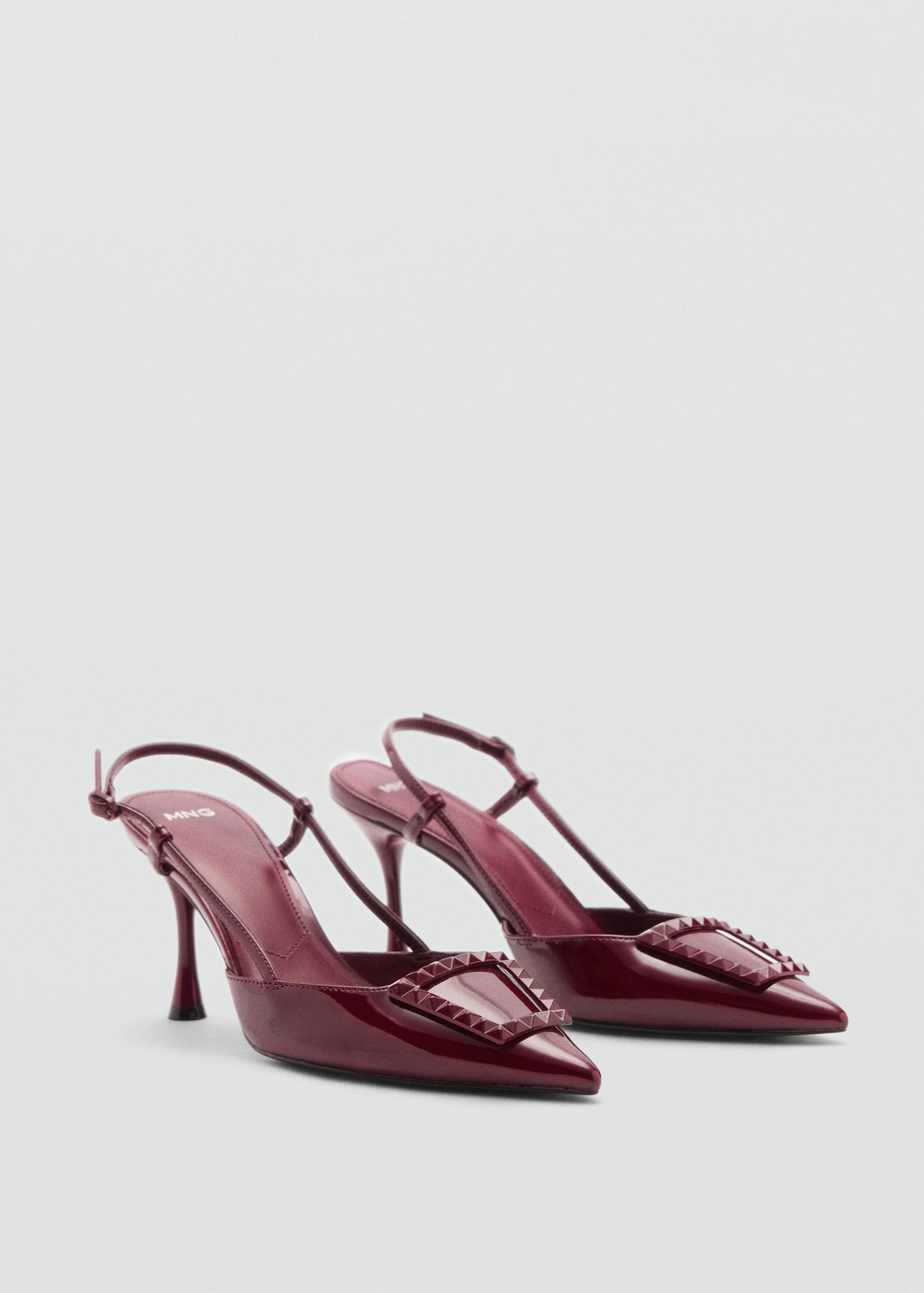 Patent leather slingback-heeled shoes - Medium plane