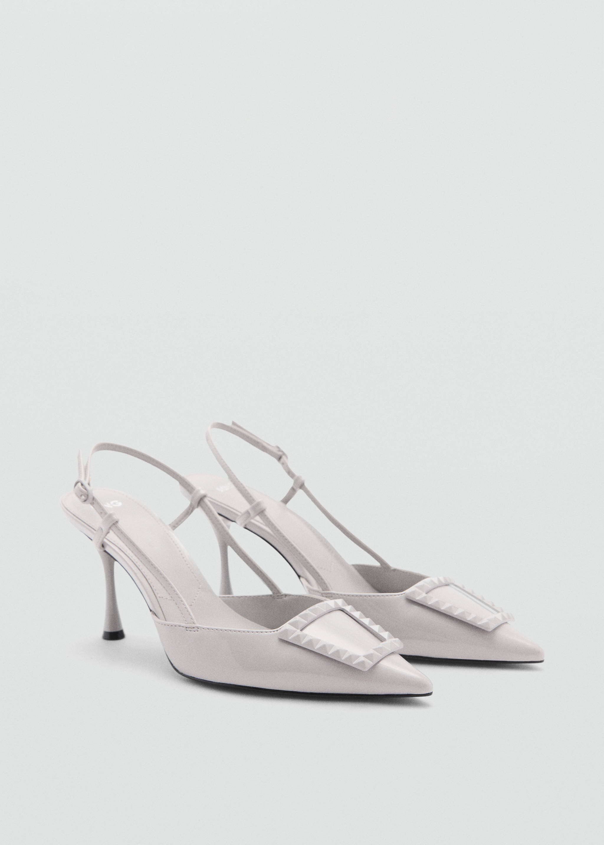 Patent leather slingback-heeled shoes - Medium plane