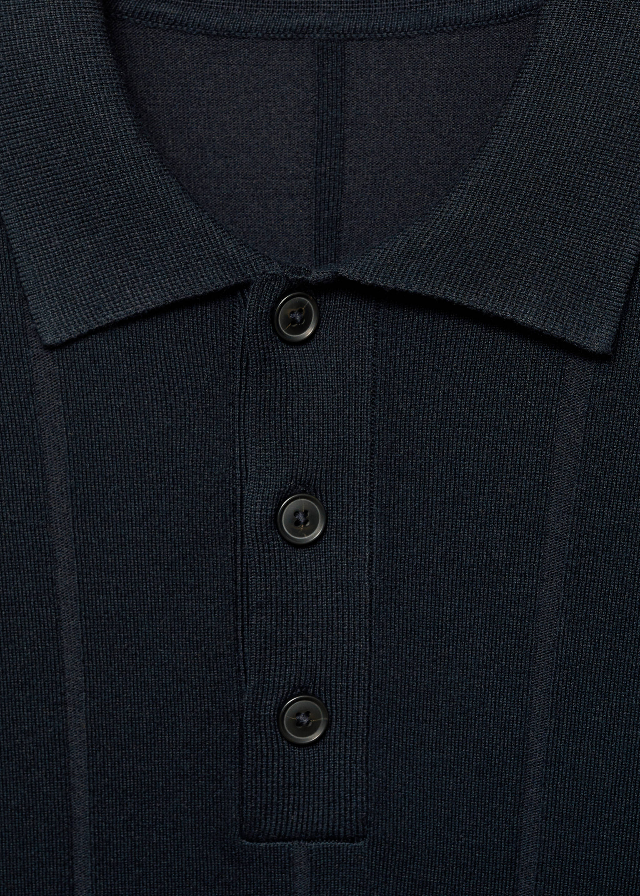 Fine rib-knit polo shirt - Details of the article 8