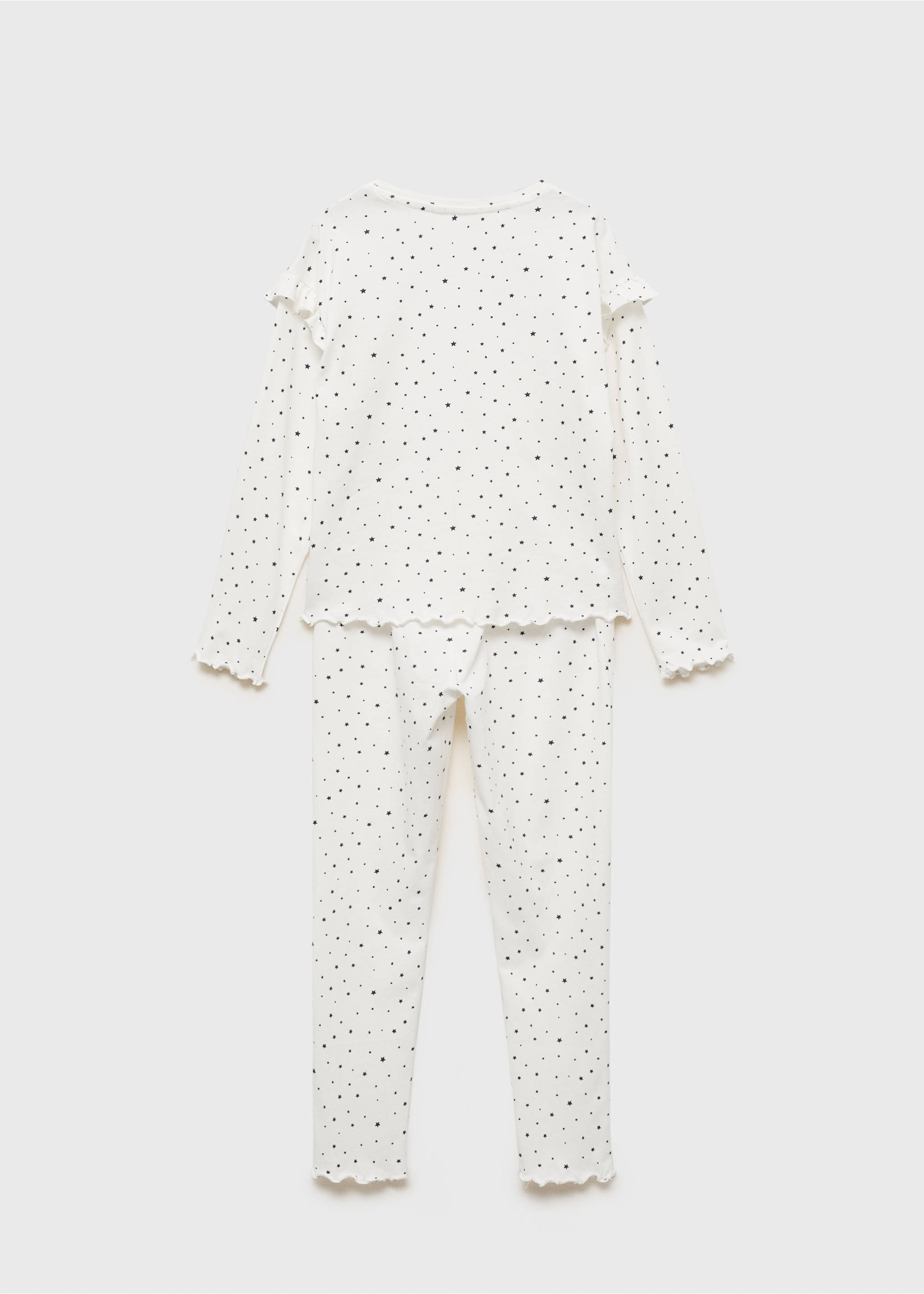 Long star-print pyjamas - Reverse of the article, Off White. Ref: 77094452-00.