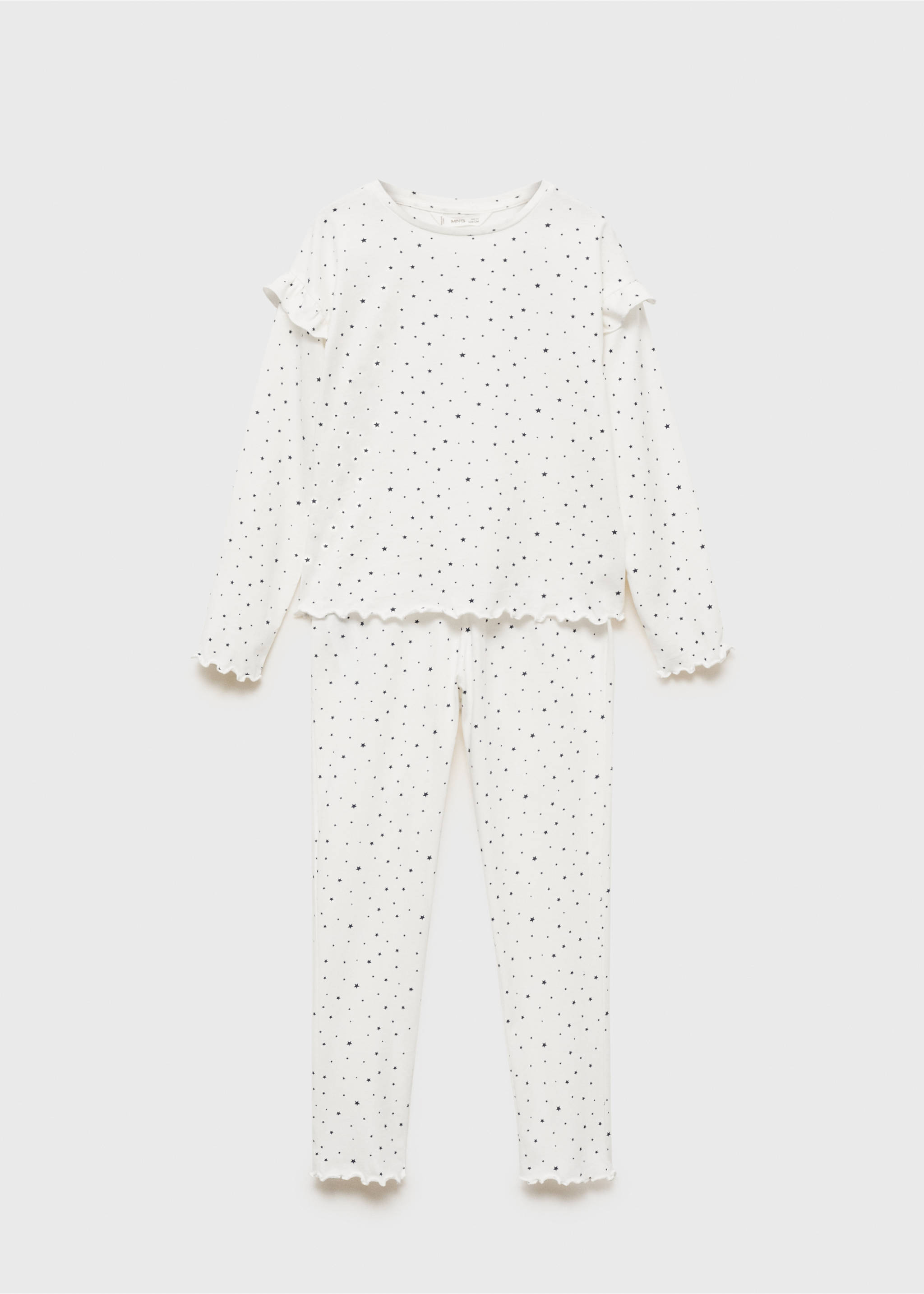 Long star-print pyjamas - Article without model, Off White. Ref: 77094452-00.