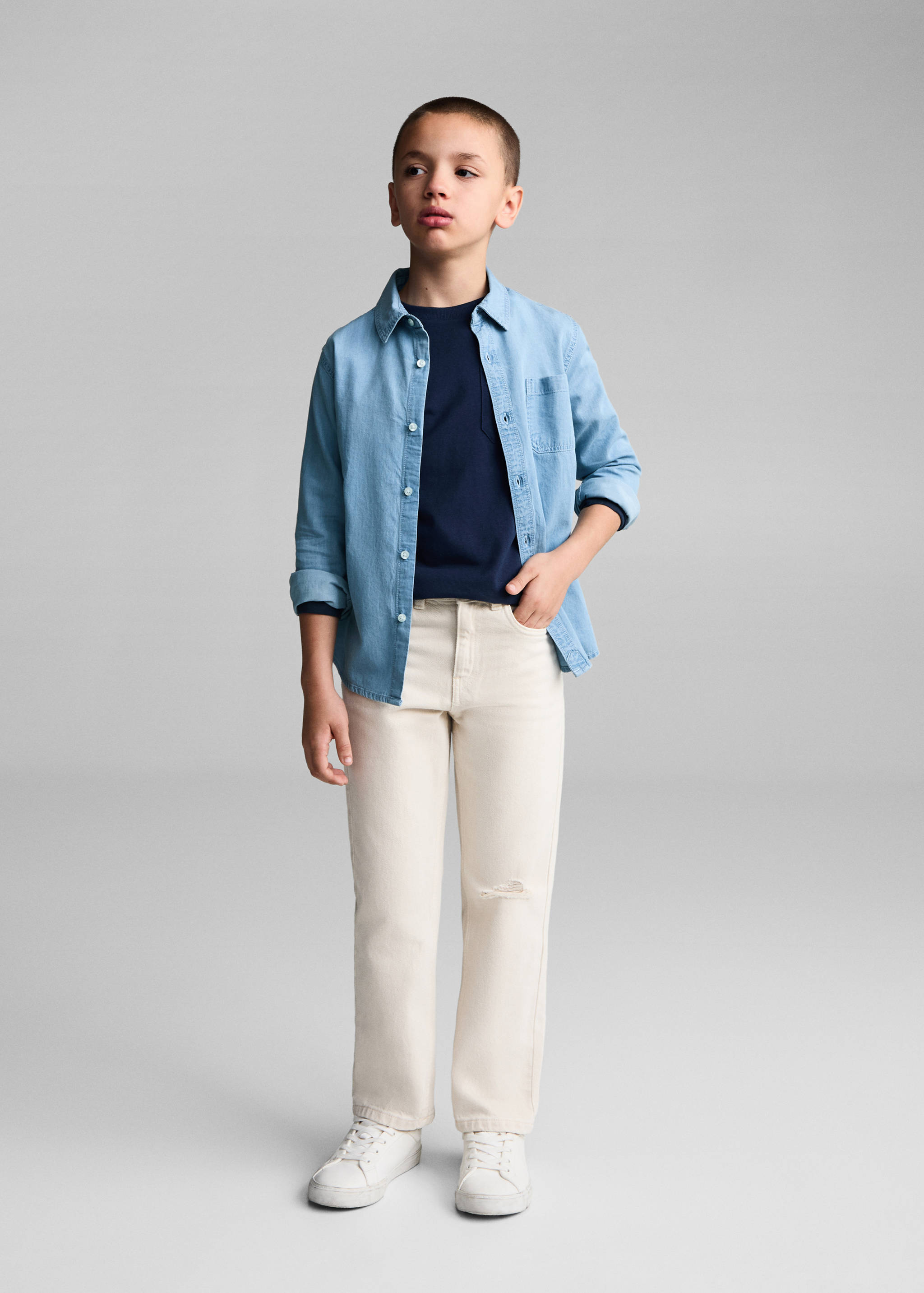 Regular-fit denim shirt - General plane