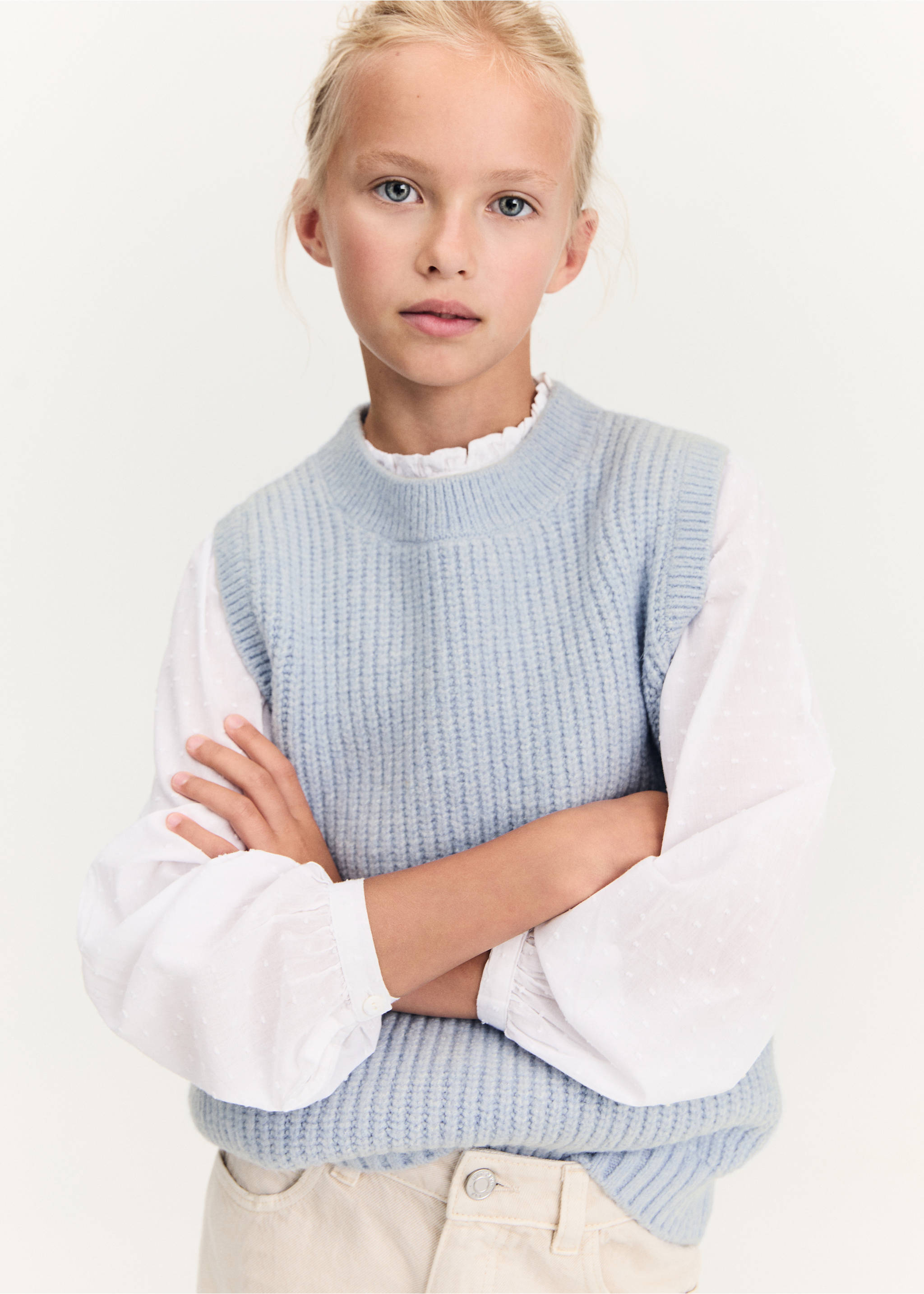 Hímzett pamut blúz - A termék adatai 2, Fehér. Ref: 77094764-00.