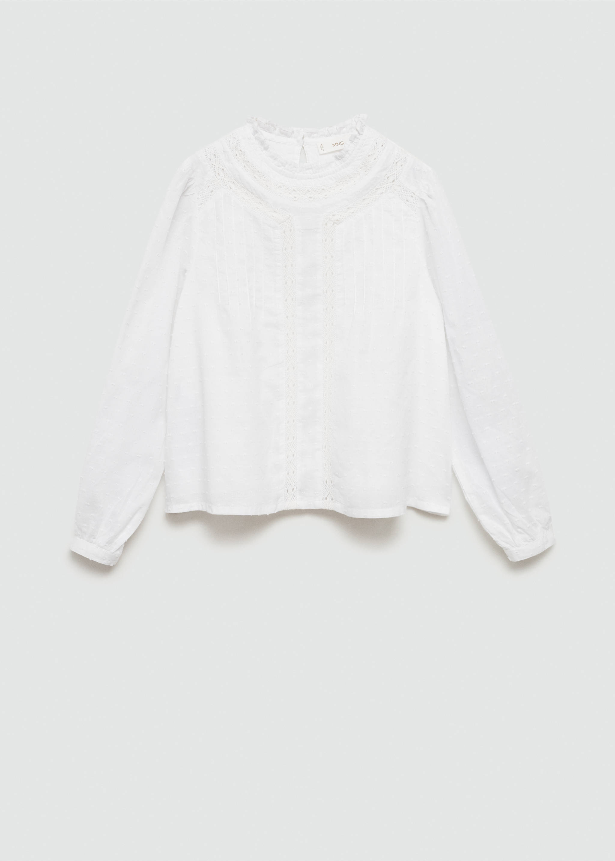Hímzett pamut blúz - Termék modell nélkül, Fehér. Ref: 77094764-00.