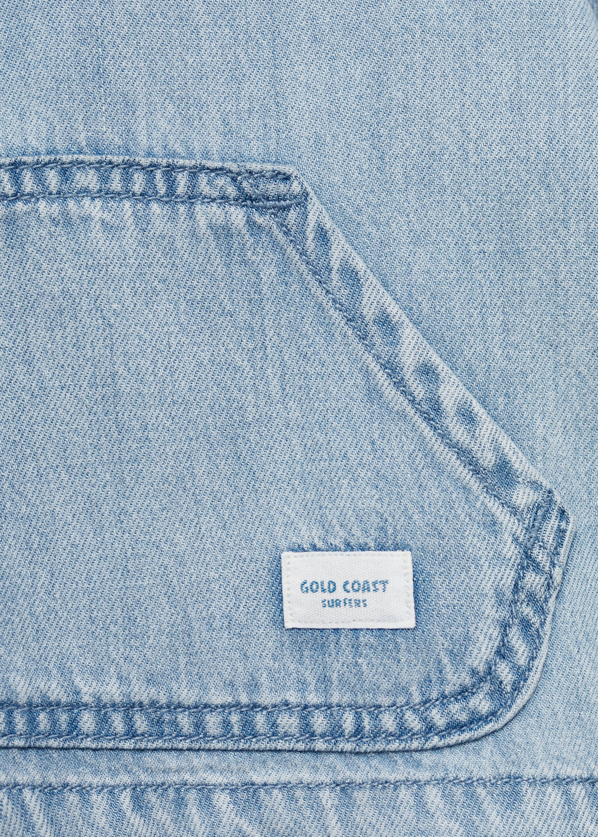 Cazadora denim bolsillo canguro - Detalle del artículo 0