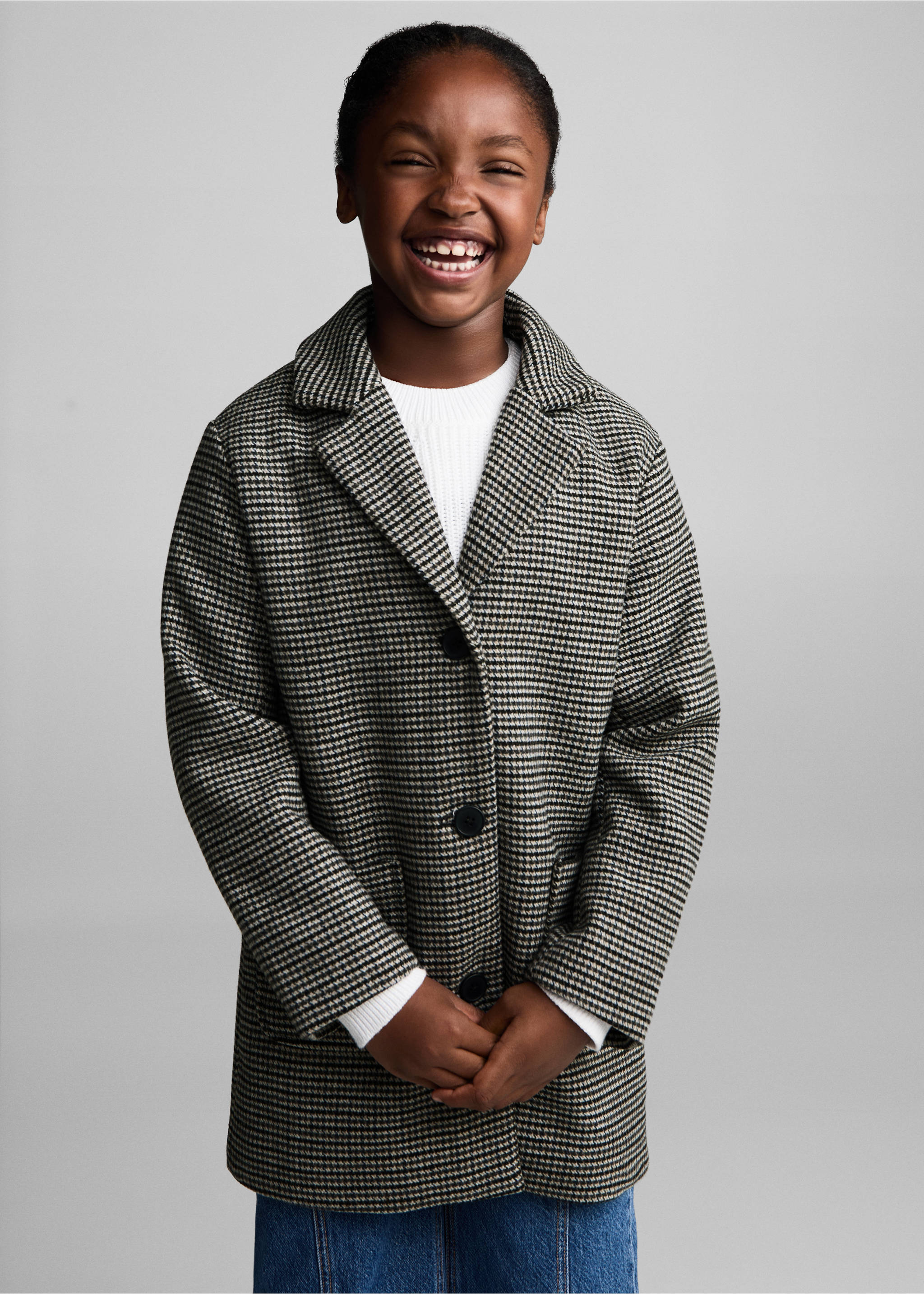 Abric pota de gall - Pla mig, Marró. Ref: 77094778-00.