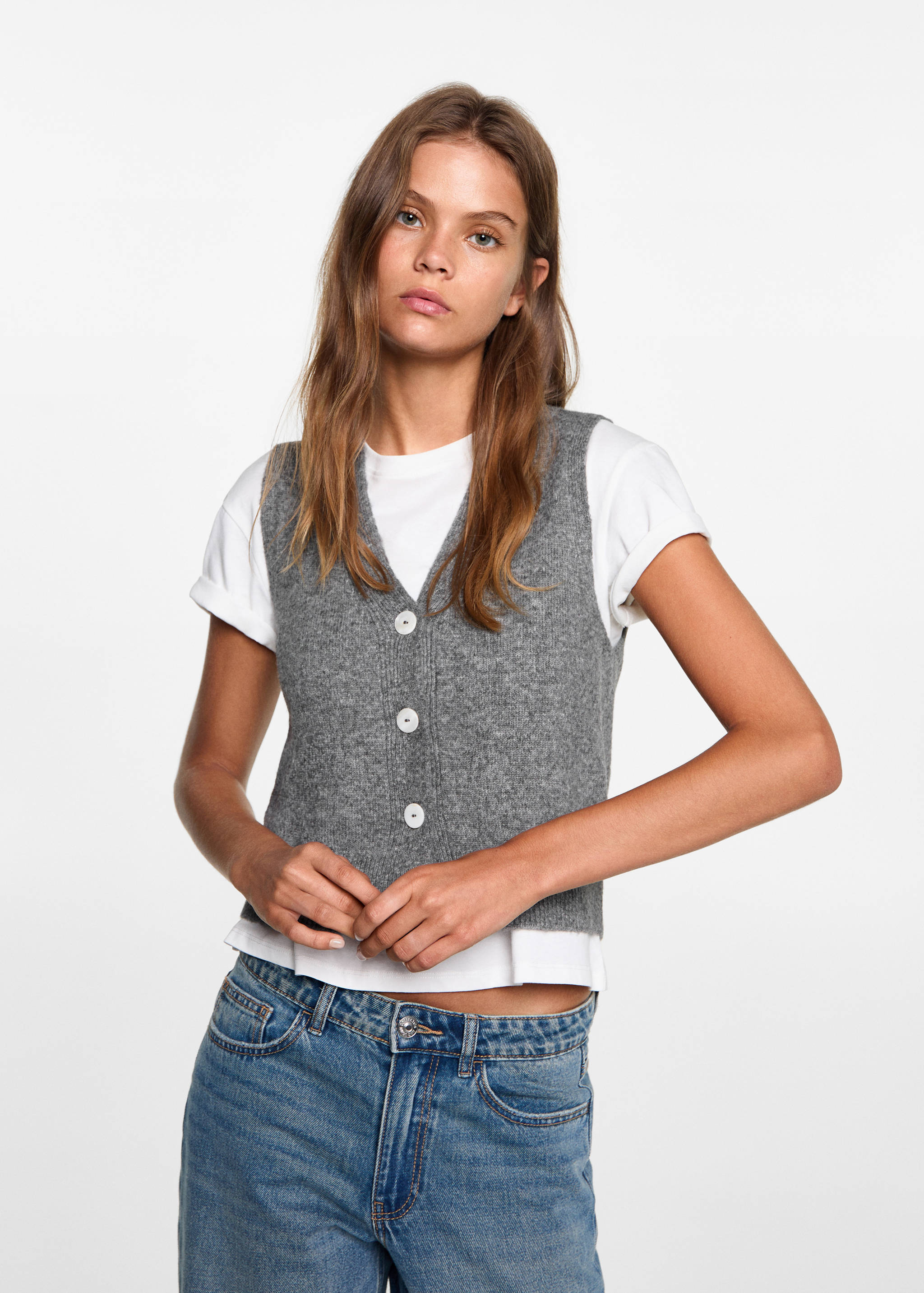 Chaleco botones - Plano medio