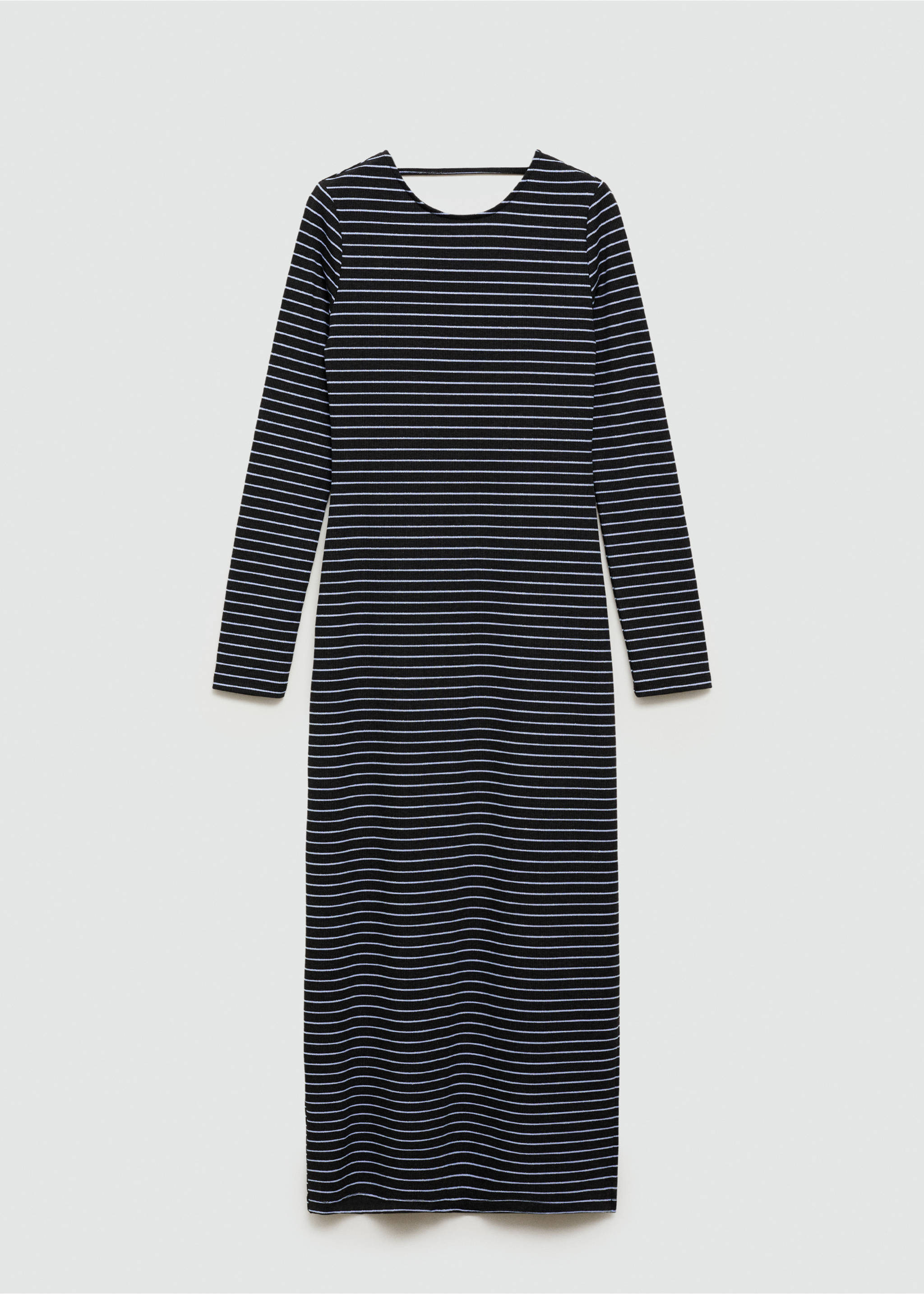 Sukienka z lureksu w paski z rozcięciem - Artykuł bez modela/modelki, Szary. Ref: 77094782-00.