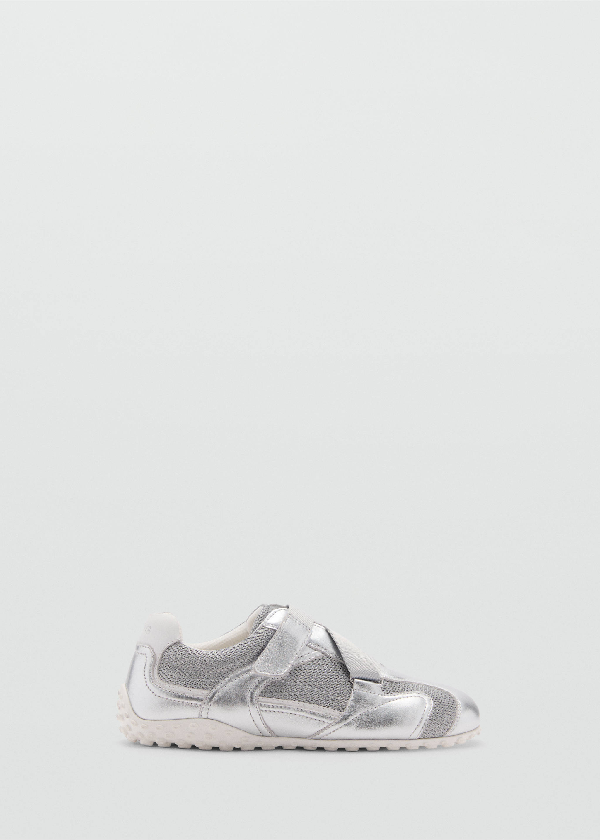 Canvas leather trainers - Article without model, Silver. Ref: 77094788-00.