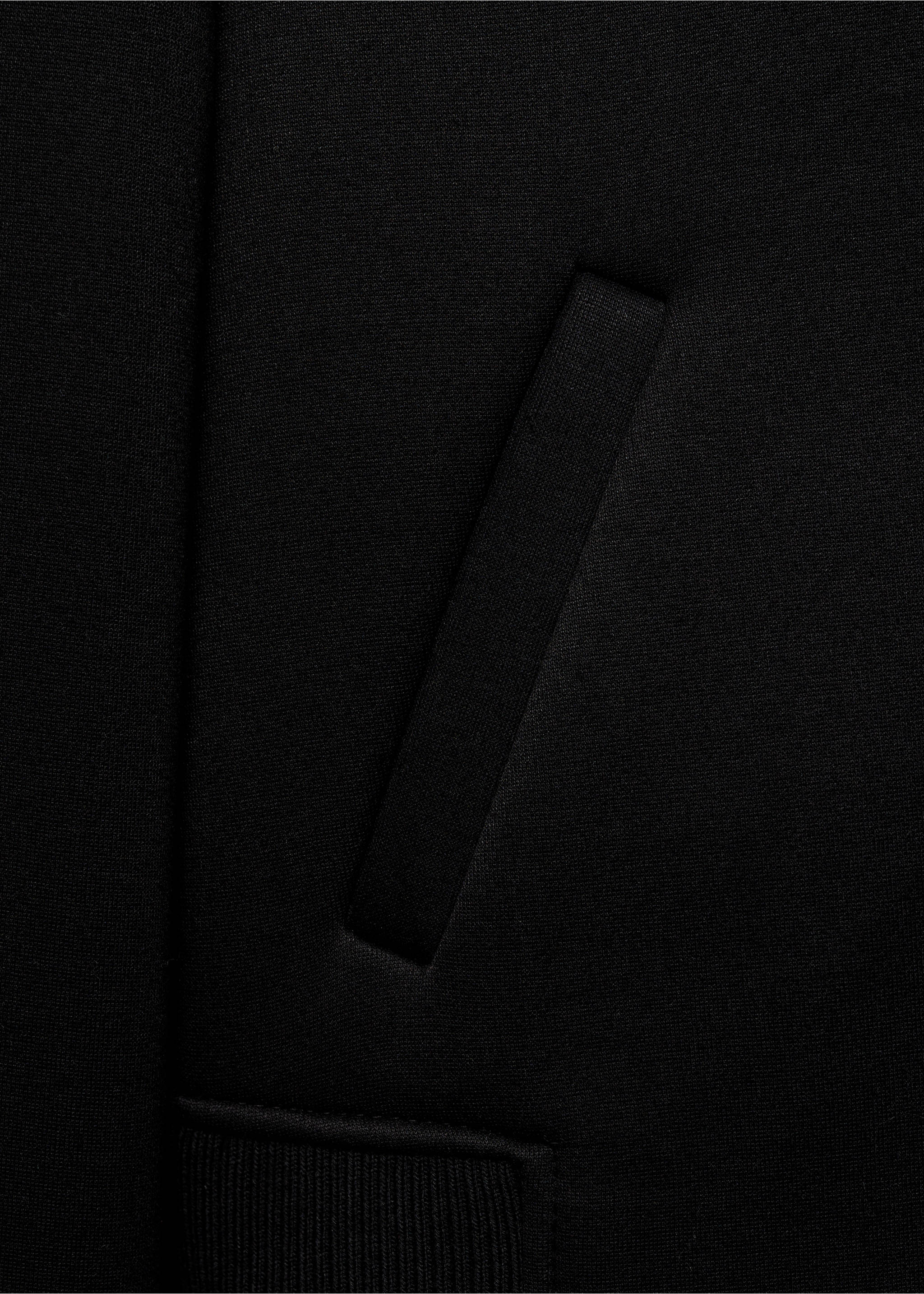 Straight-fit jacket with buttons - Details of the article 0, Black. Ref: 77094789-00.