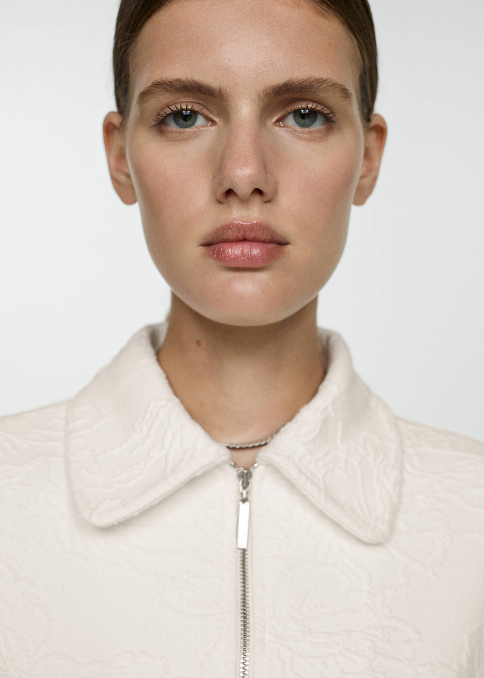 Textured cotton-blend jacket - Details of the article 1