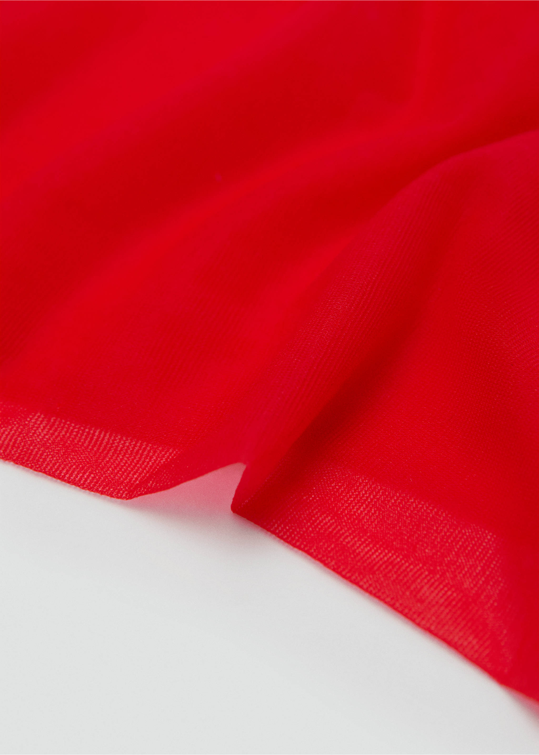 Dünne verschleierte Strumpfhose - Mittlere Ansicht, Rot. Ref: 77095148-00.