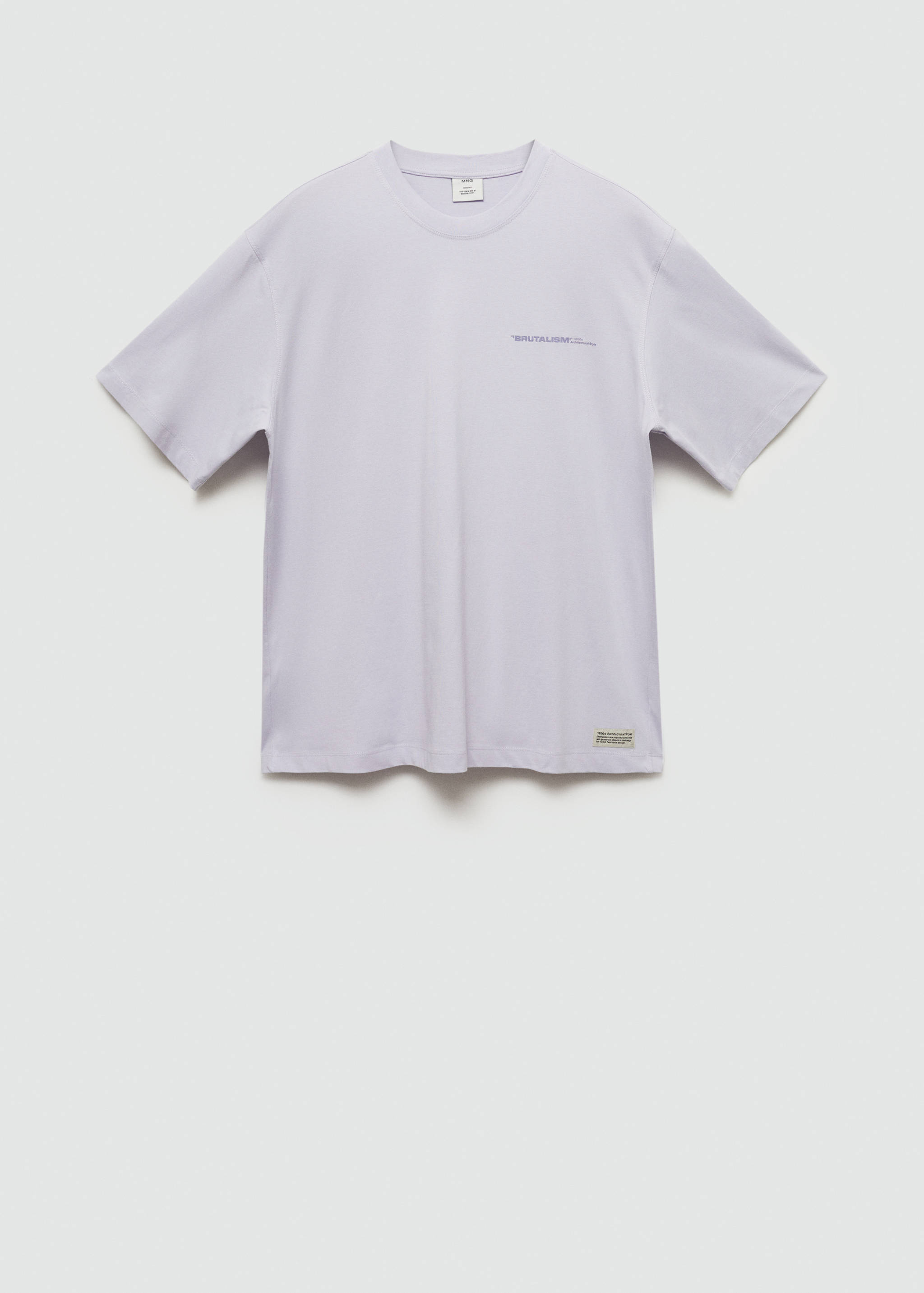 100% cotton t-shirt text - Article without model