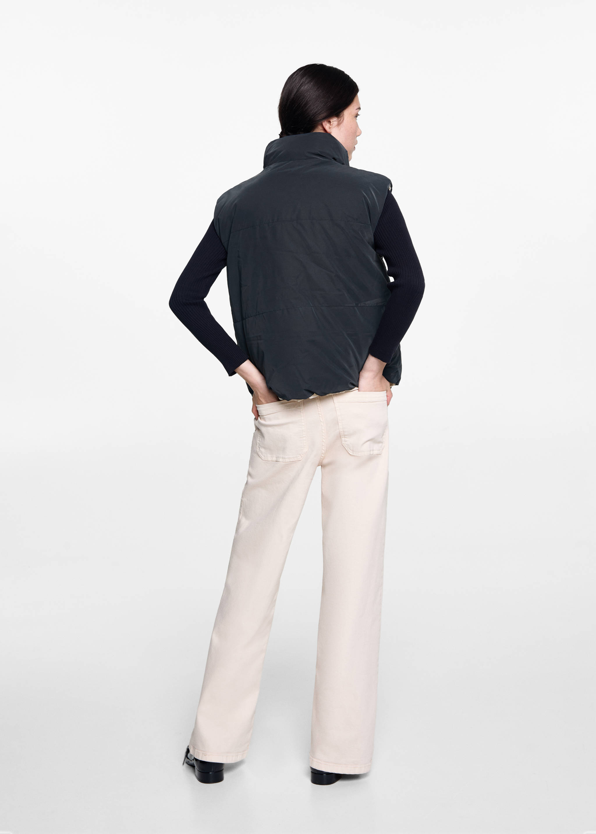 Reversible quilted gilet - Reverse of the article