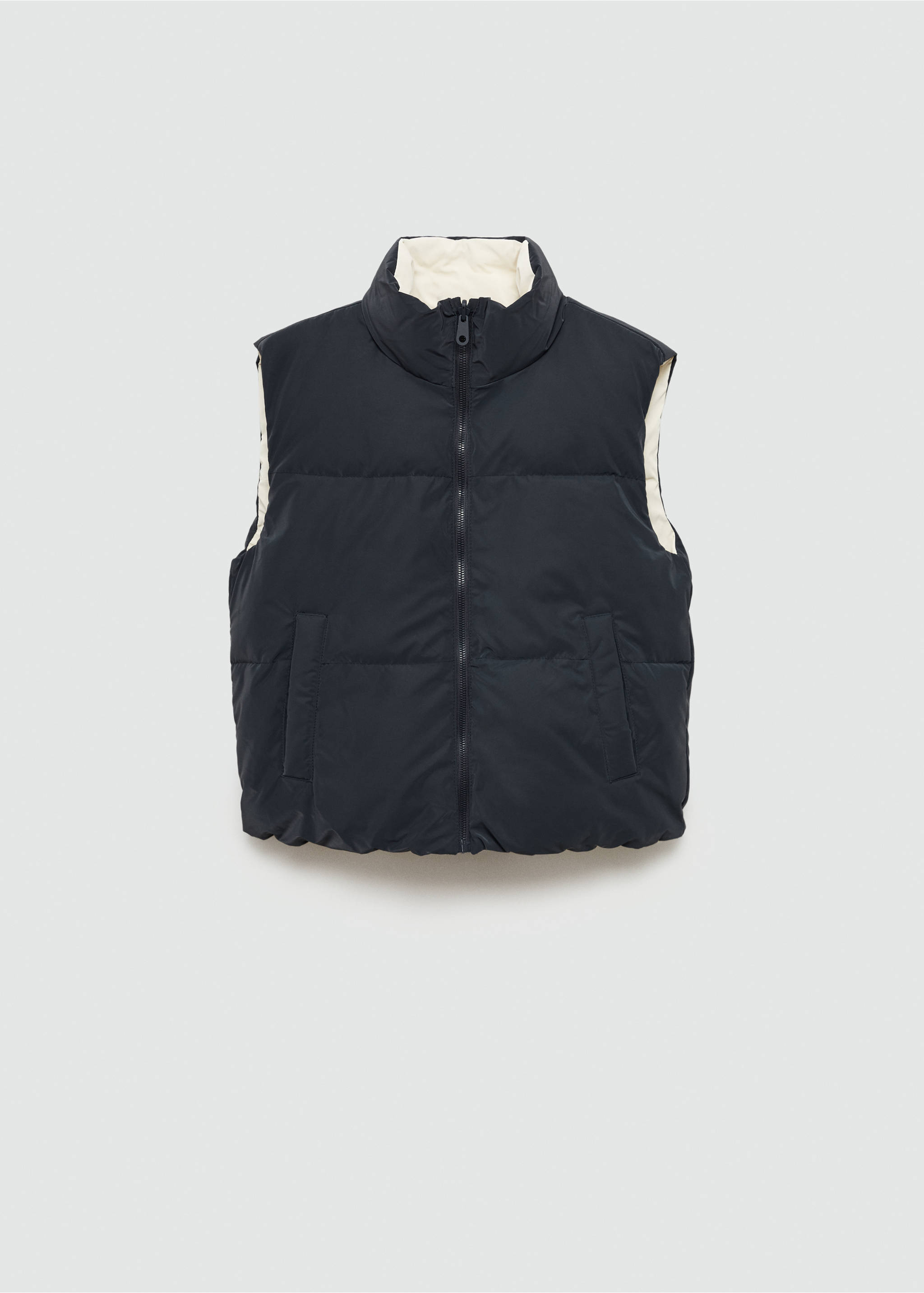 Reversible quilted gilet - Article without model, Dark Navy. Ref: 77095628-00.