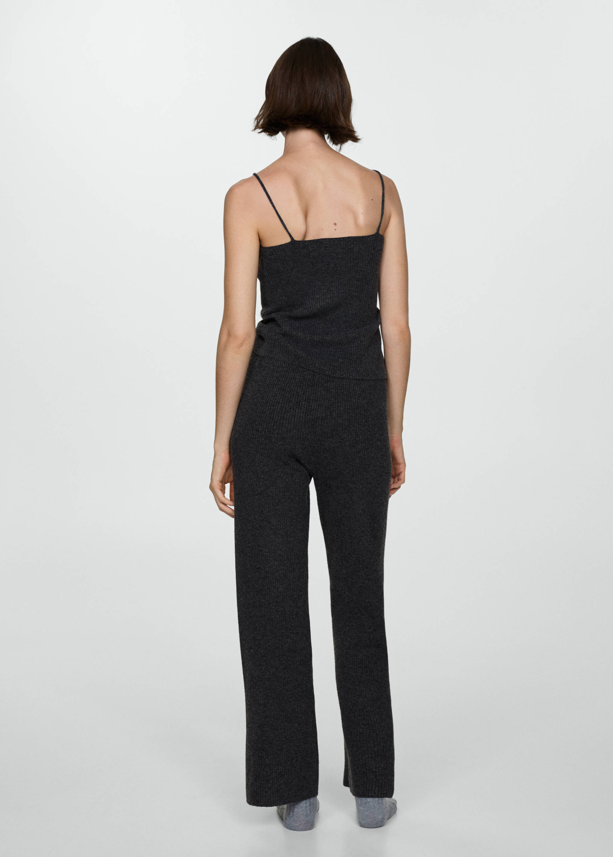 Fine rib-knit trousers - Reverse of the article