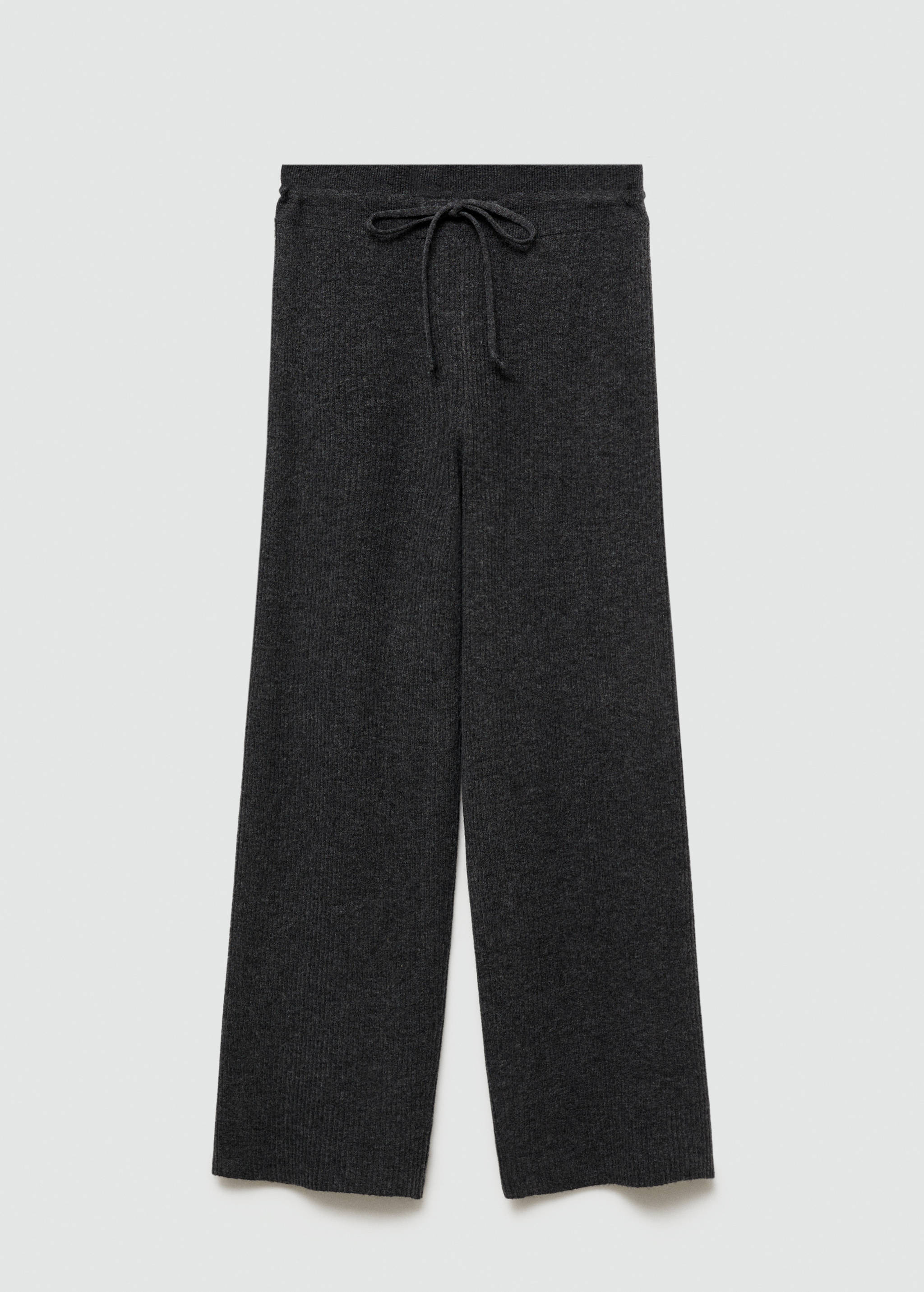Fine rib-knit trousers - Article without model