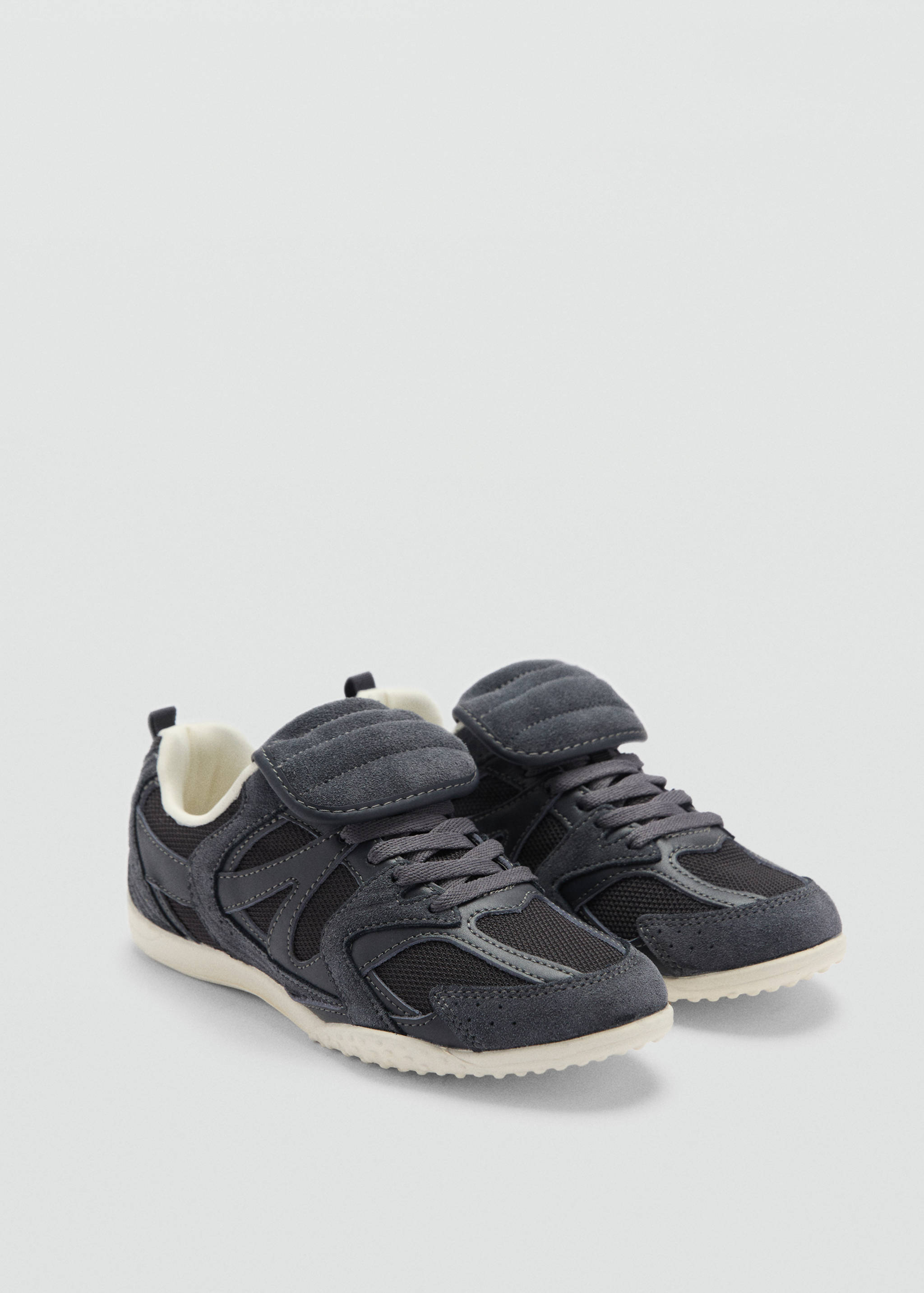 Leather panel sneakers - Medium plane