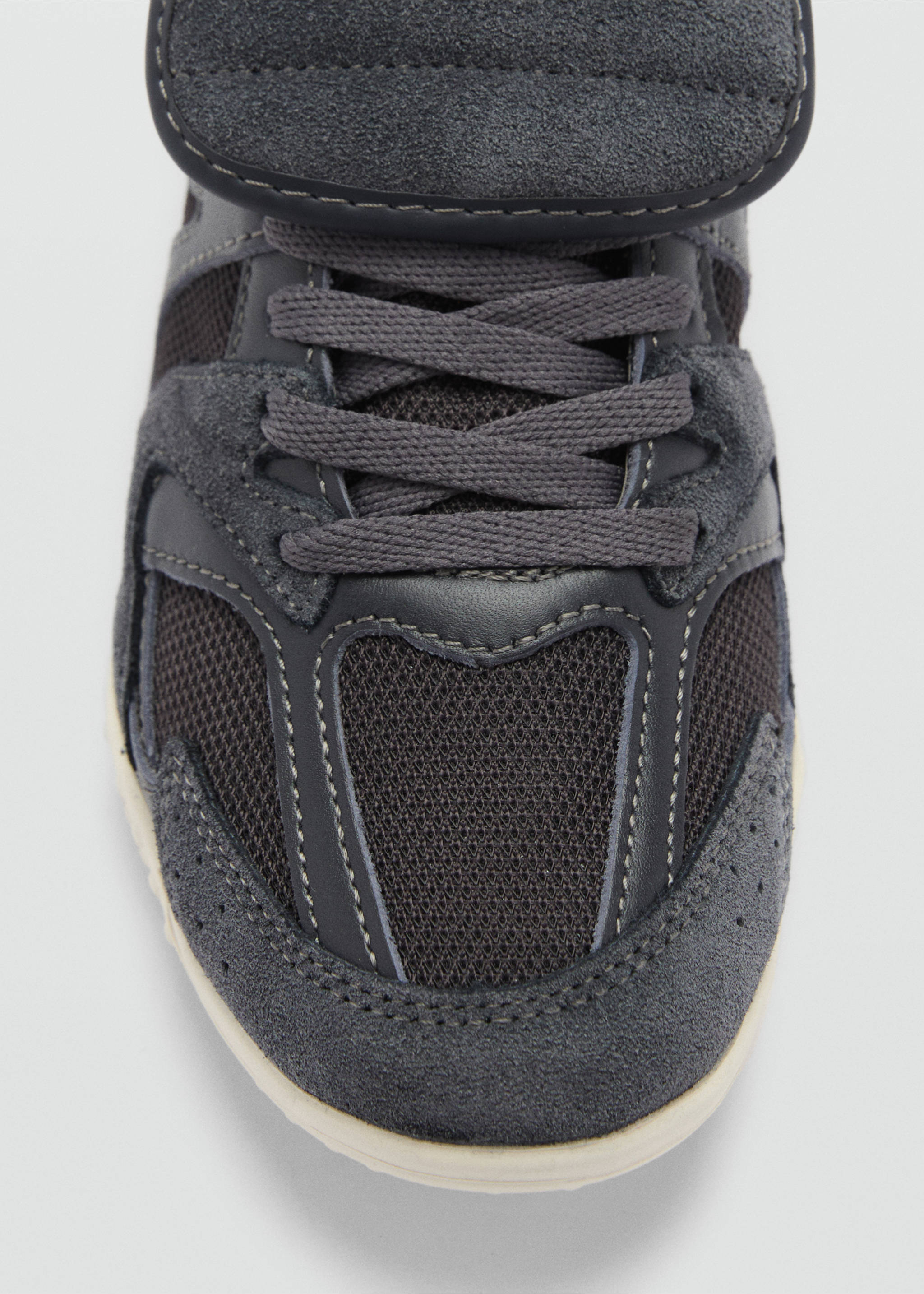 Scarpe sportive inserti pelle - Dettaglio dell'articolo 1, Blu notte. Ref: 77095638-00.