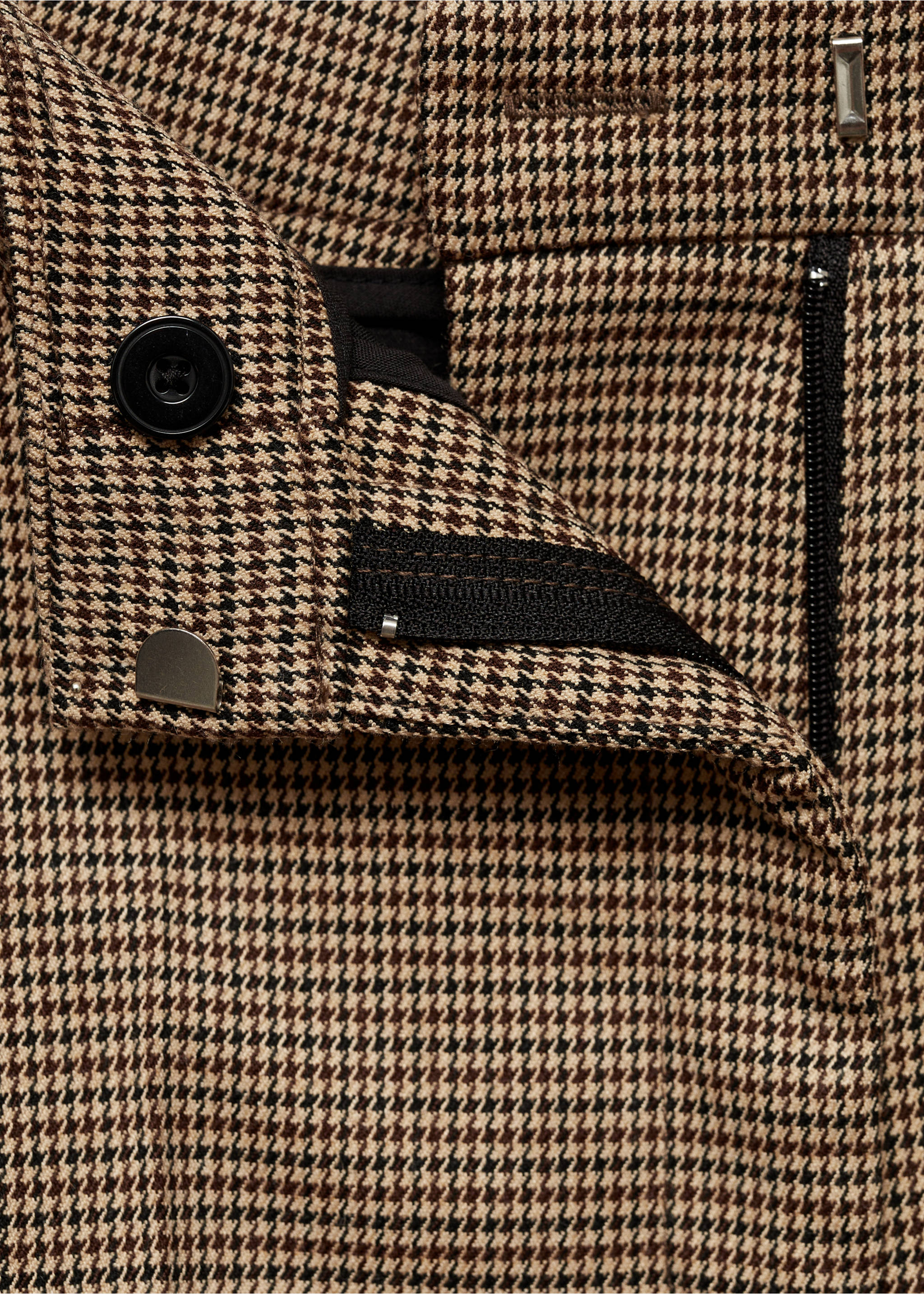 Mid-rise skinny trousers - Details of the article 0, Brown. Ref: 77095644-00.