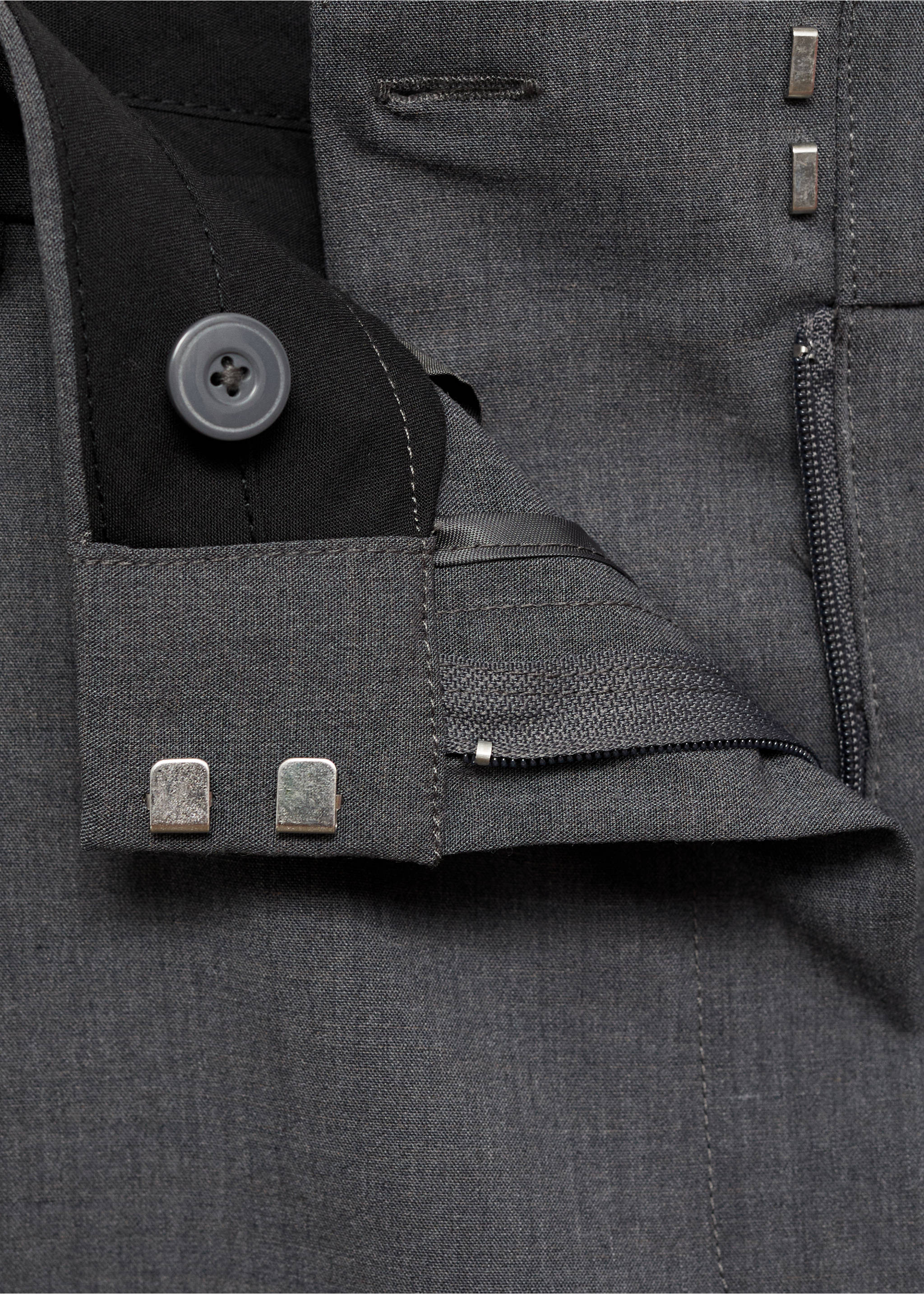 Falda larga lápiz abertura - Detalle del artículo 8, Gris. Ref: 77095647-00.