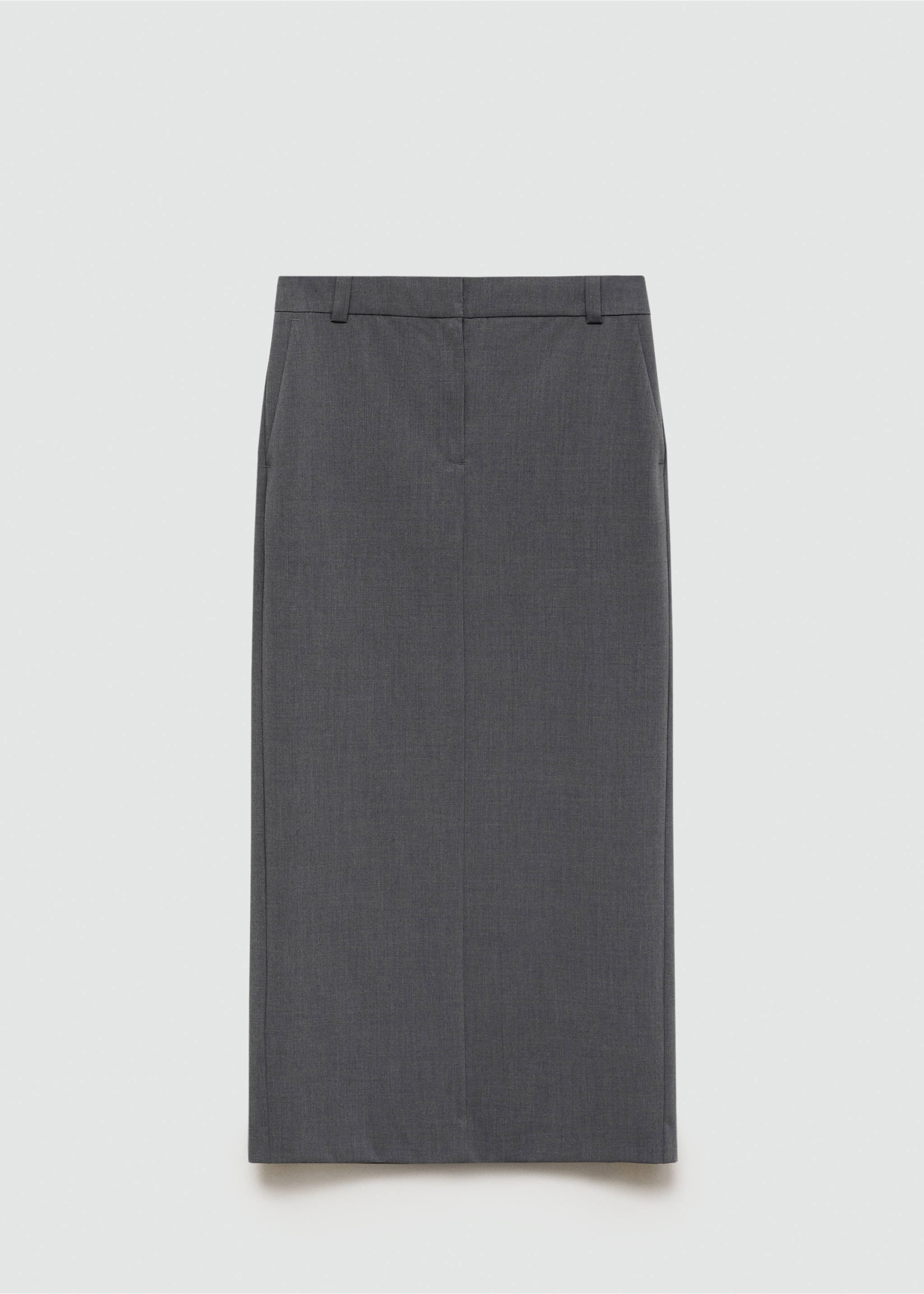 Lång pennkjol slits - Artikel utan modell, Grå. Ref: 77095647-00.