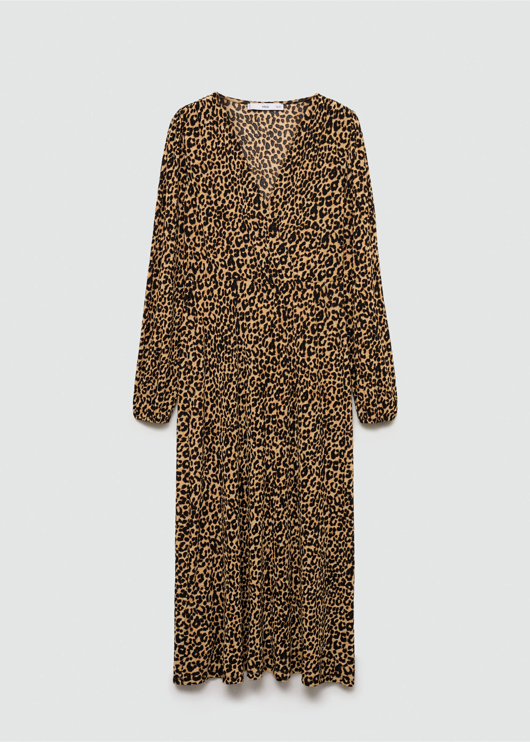 Leopard-print long dress - Article without model, Brown. Ref: 77095648-00.