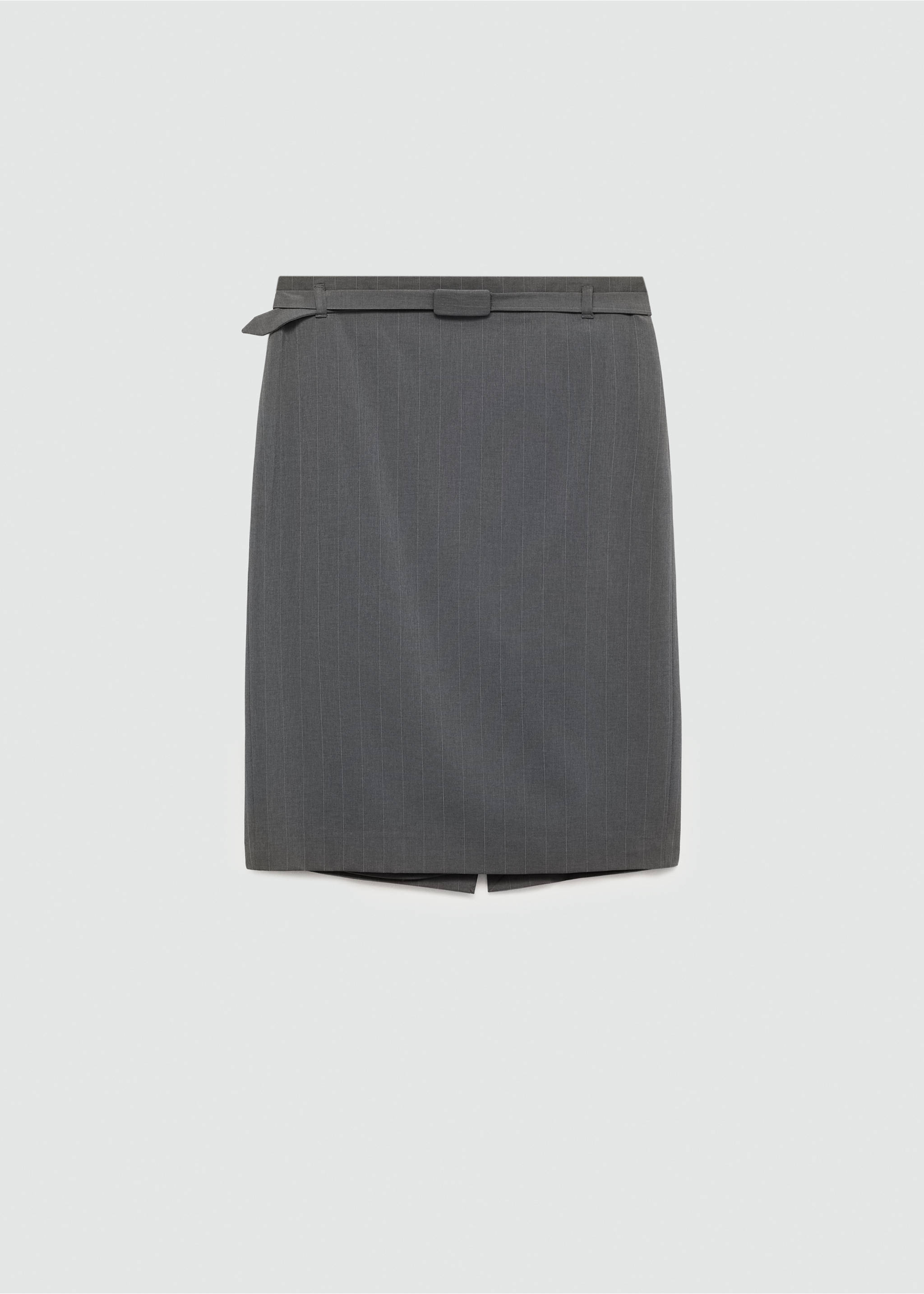 Pinstripe pencil skirt - Article without model, Grey. Ref: 77095649-00.