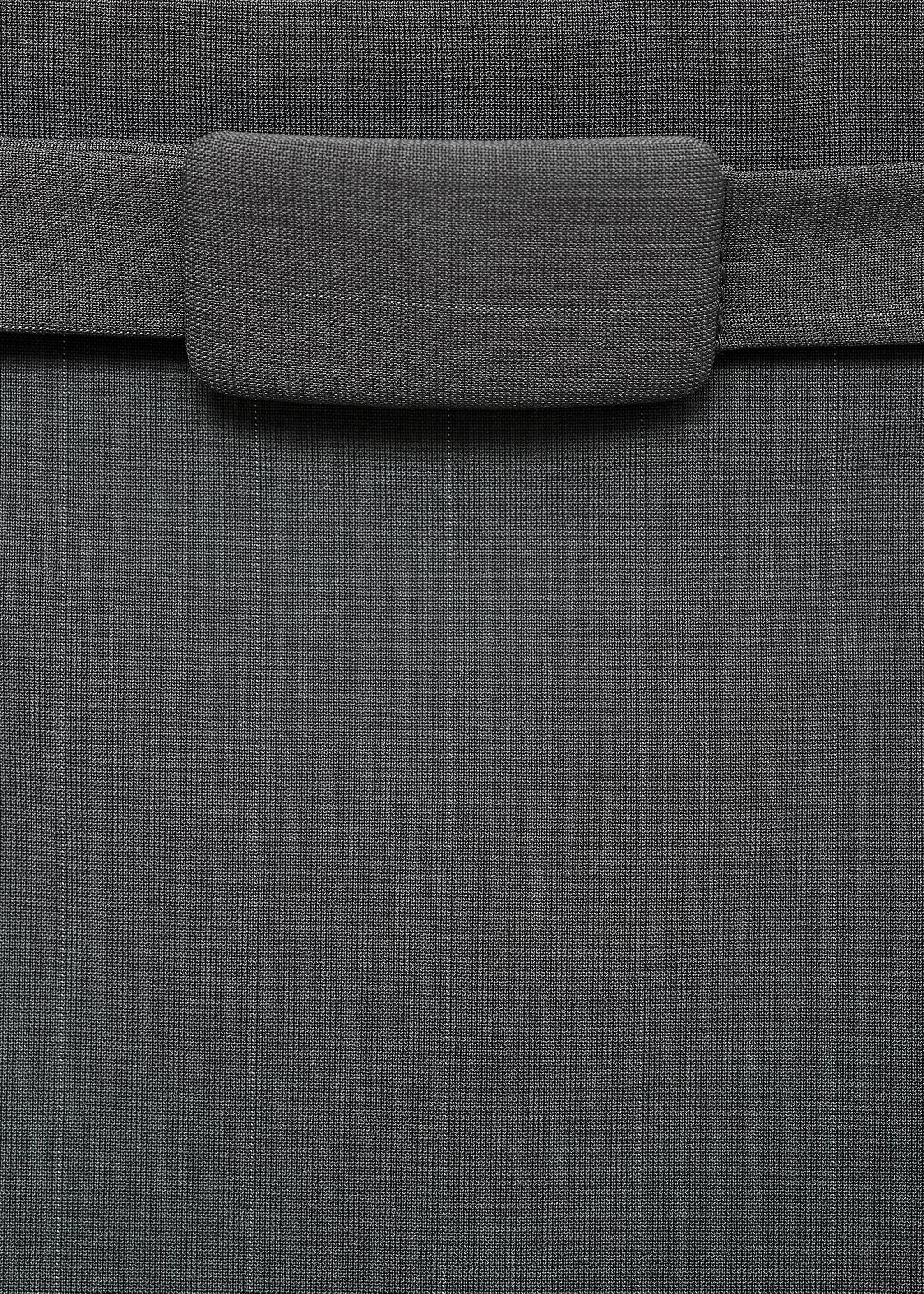 Pinstripe pencil skirt - Details of the article 8, Grey. Ref: 77095649-00.