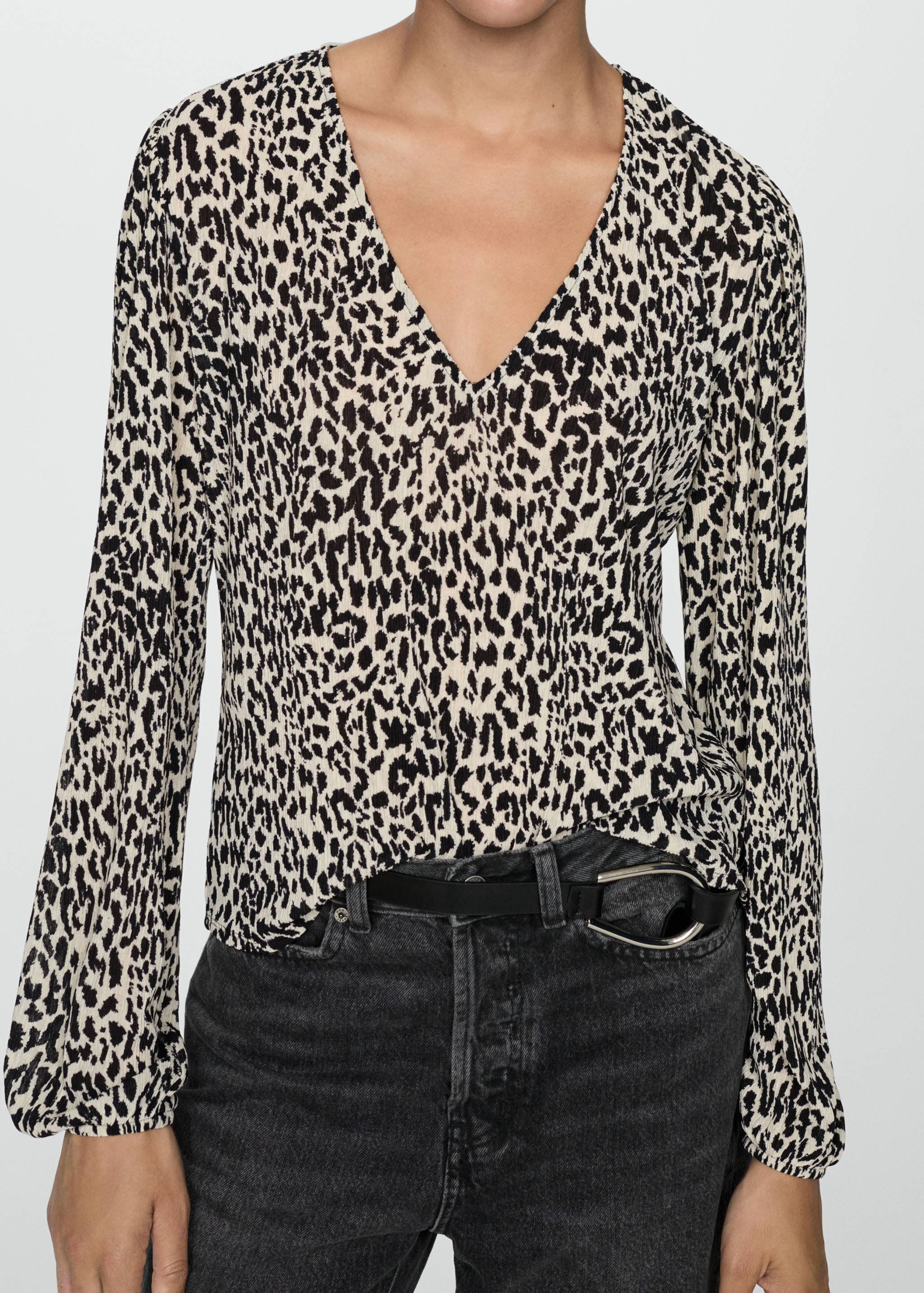 Animal-print blouse - Medium plane