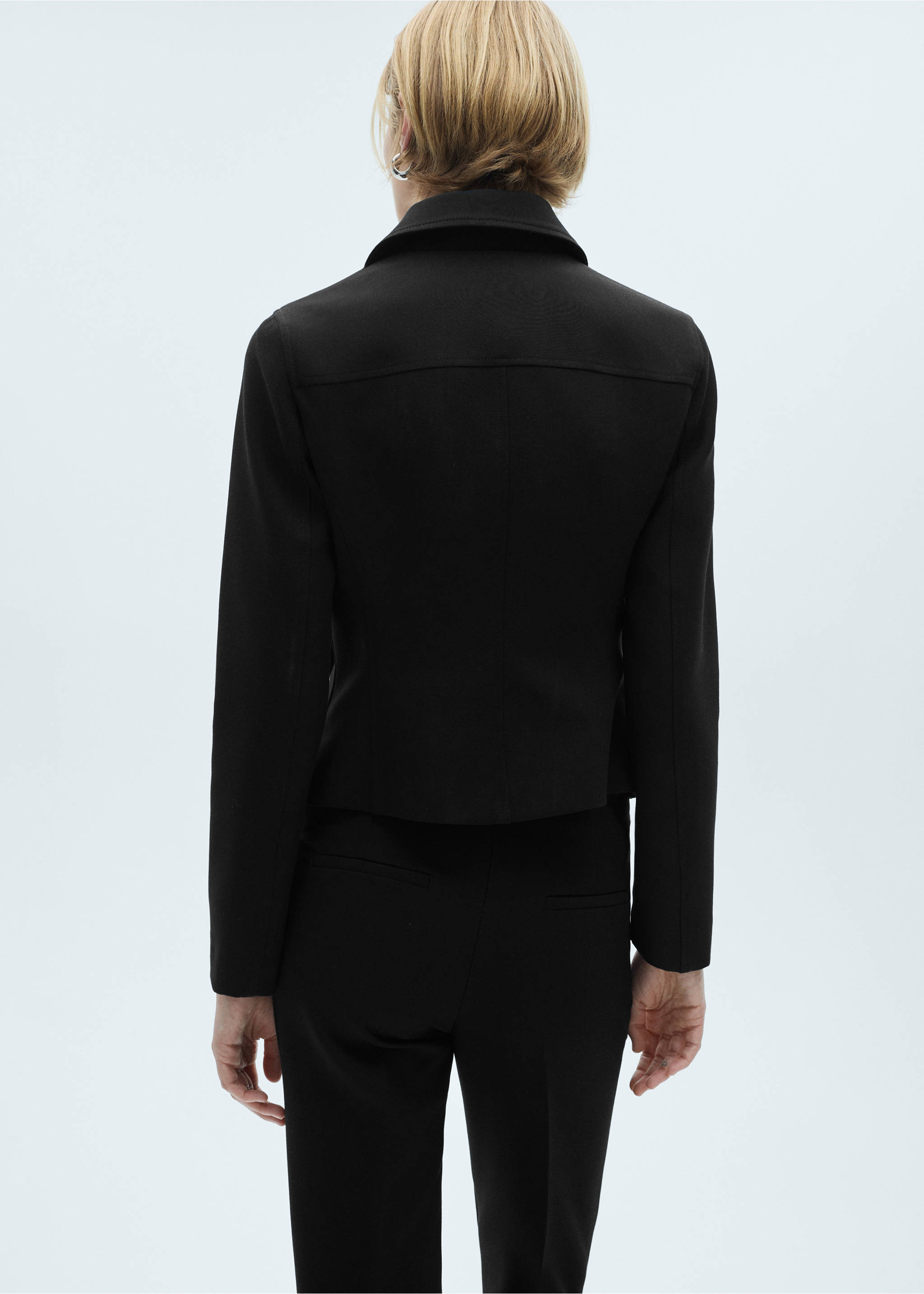 Jacket with double zip - Reverse of the article, Black. Ref: 77095657-00.