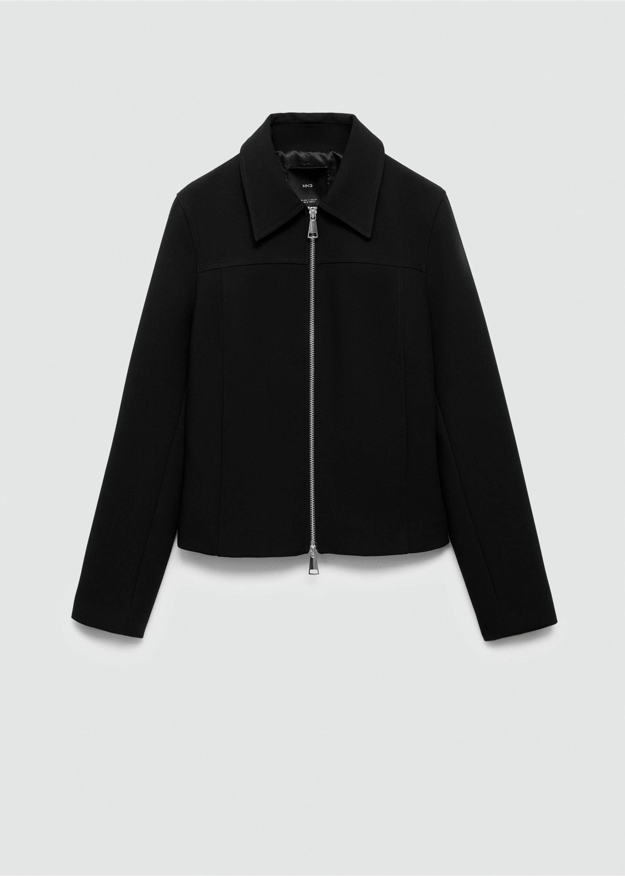 Jacket with double zip - Article without model, Black. Ref: 77095657-00.