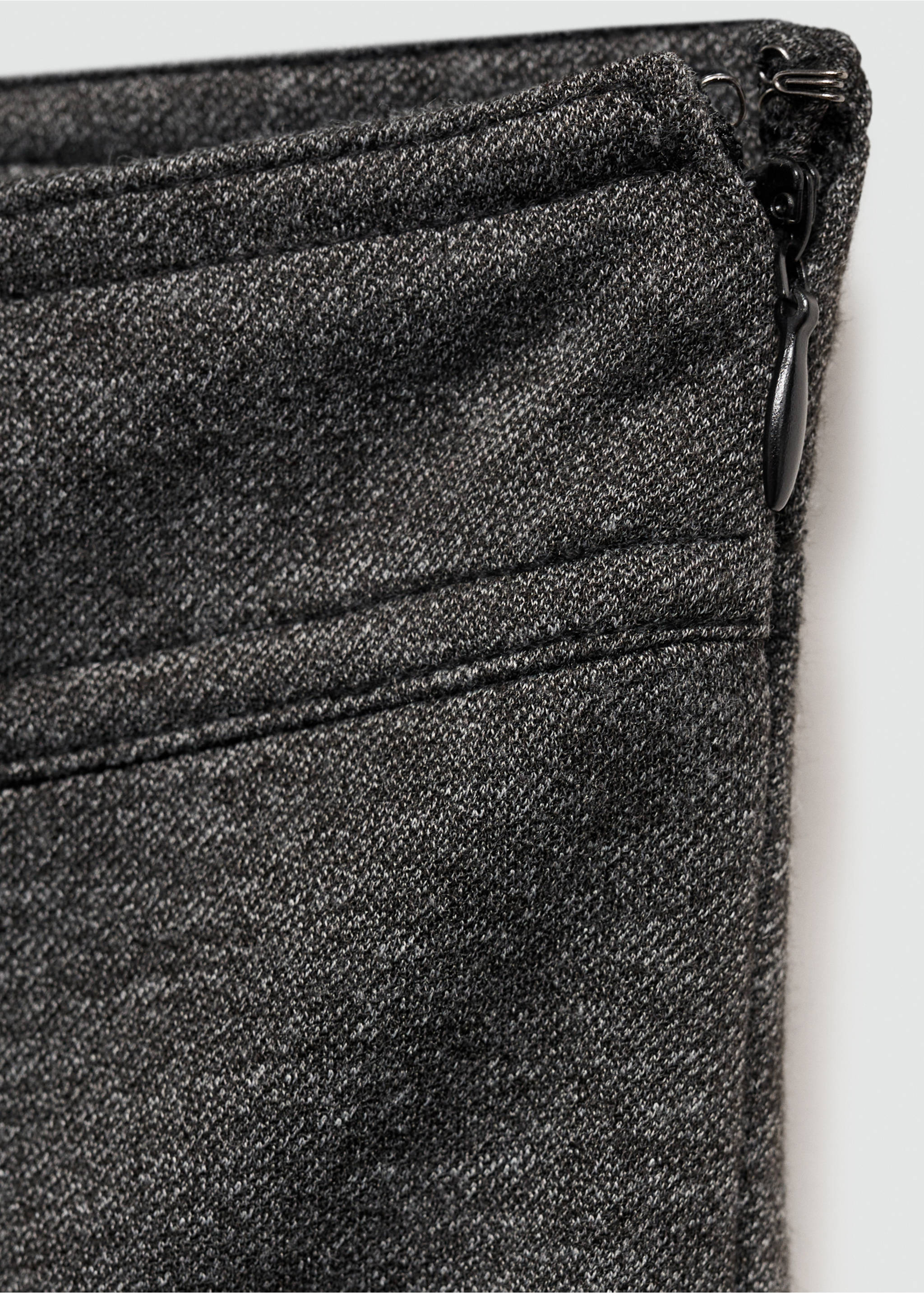 Flared trousers with seams - Details of the article 0, Grey. Ref: 77095661-00.