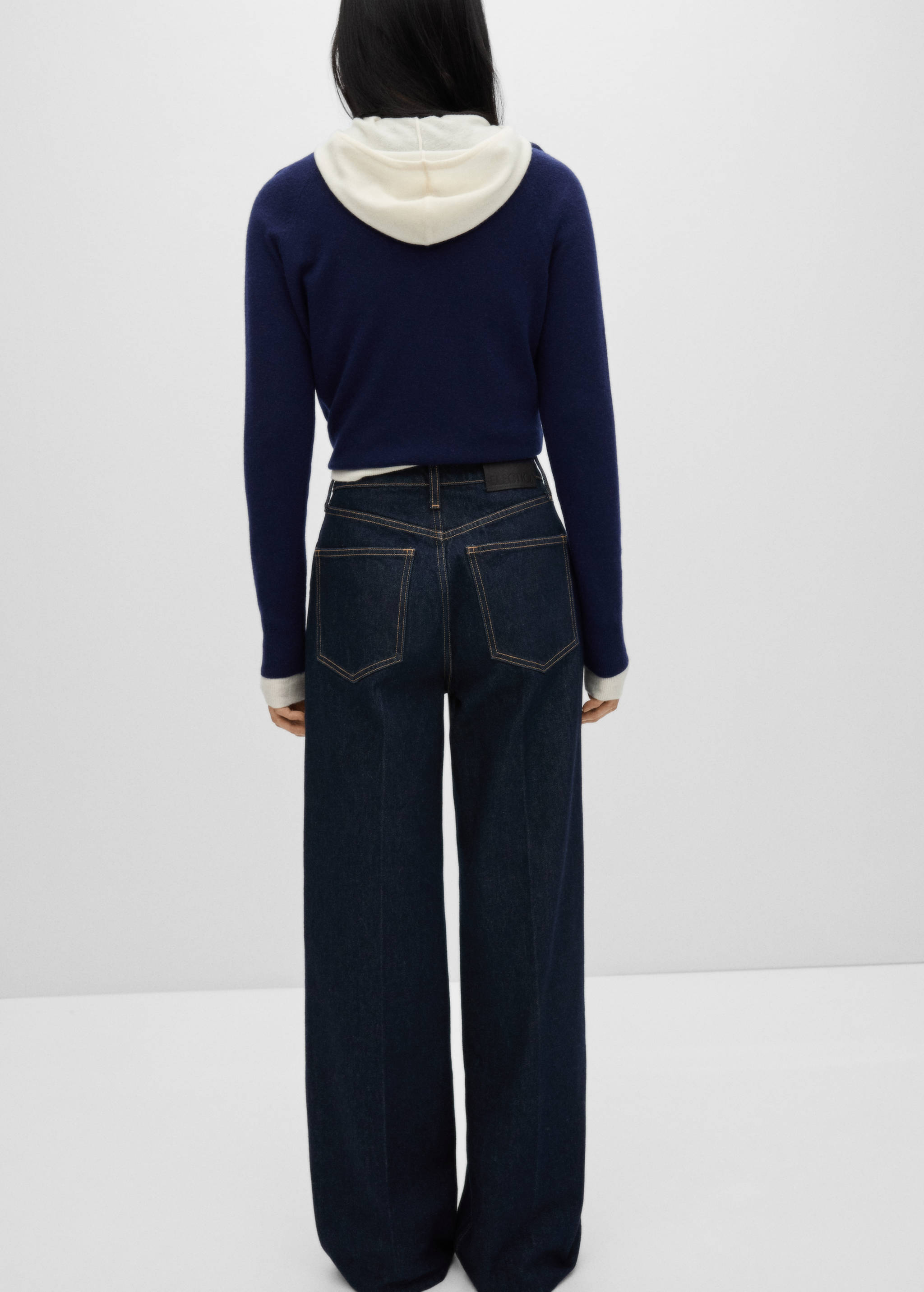 Wide leg rinse-wash jeans - Reverse of the article