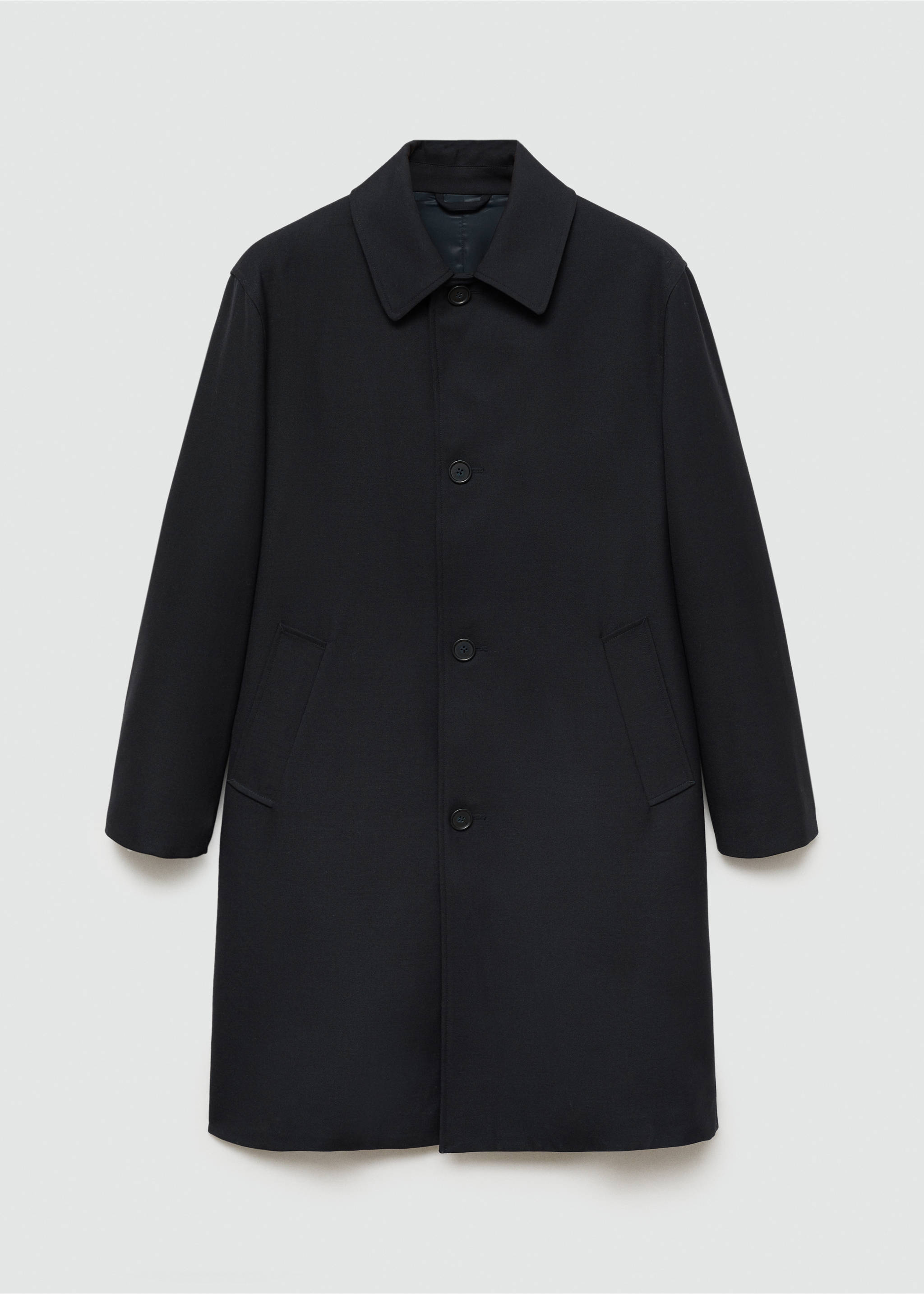 Oversized-Trenchcoat aus Comfort-Stretch-Gewebe - Artikel ohne Model, Dunkles Marineblau. Ref: 77095959-00.