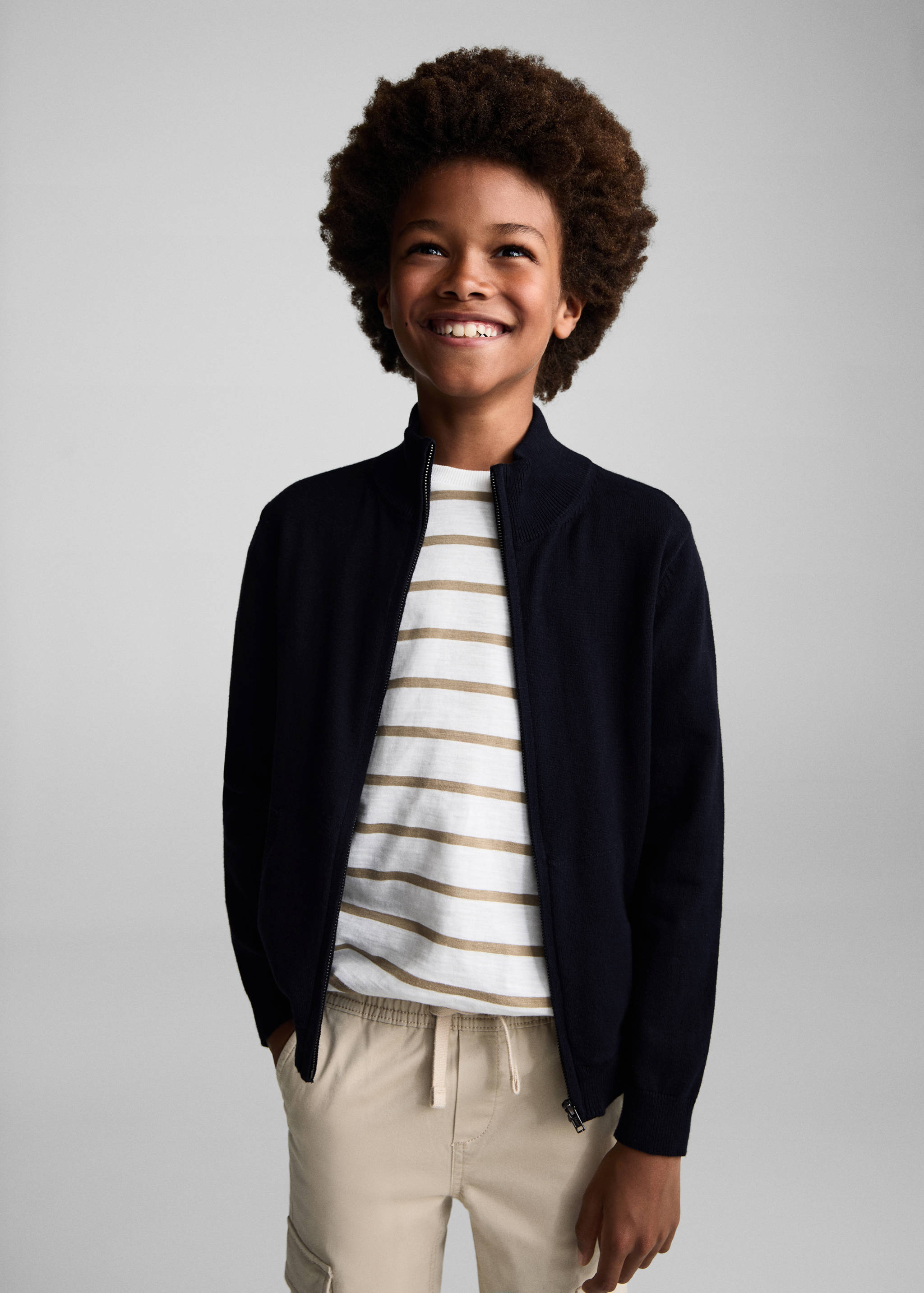 Gebreid vest met rits - Middenvlak