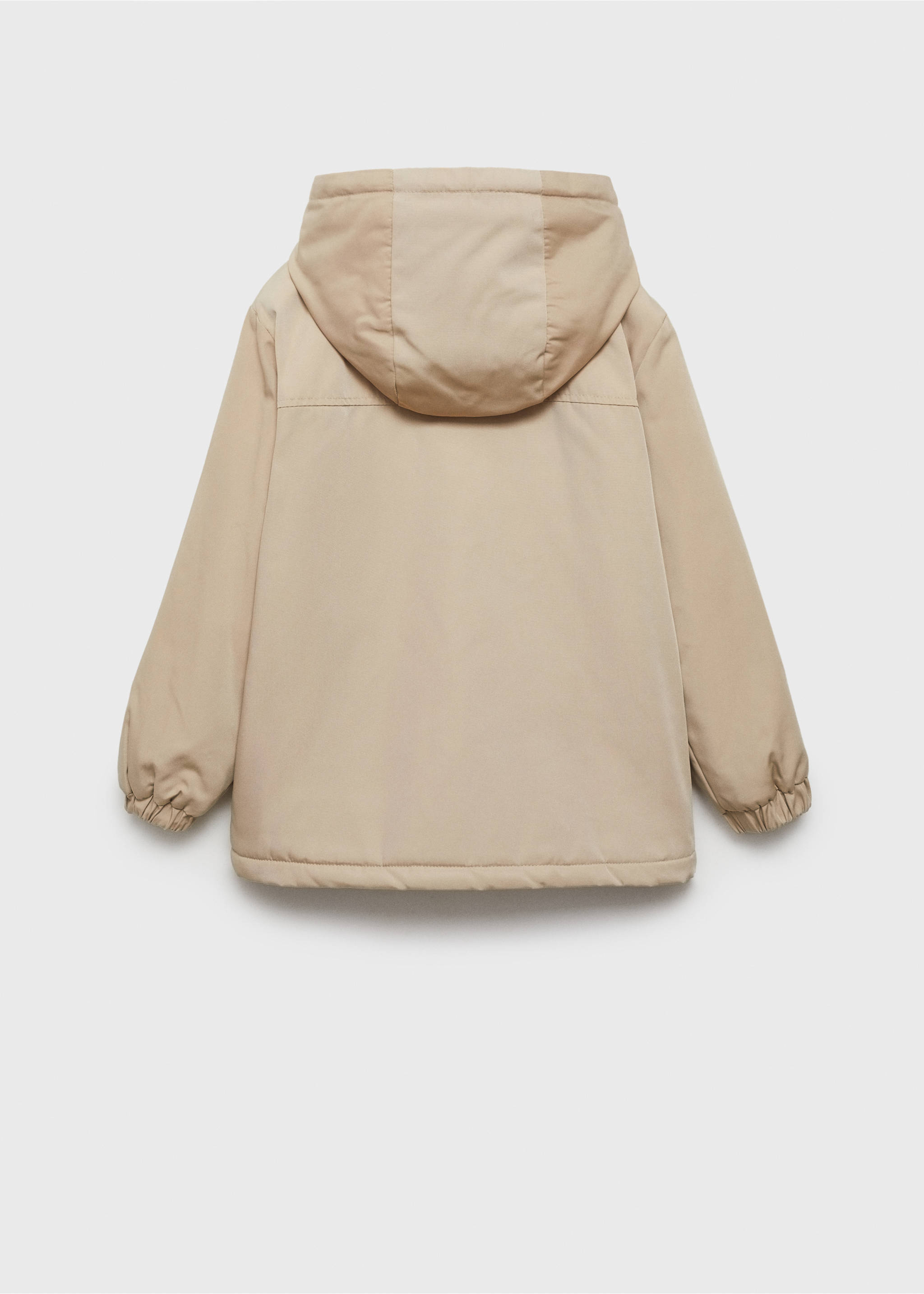 Hooded coat - Reverse of the article, Sand. Ref: 77095964-00.