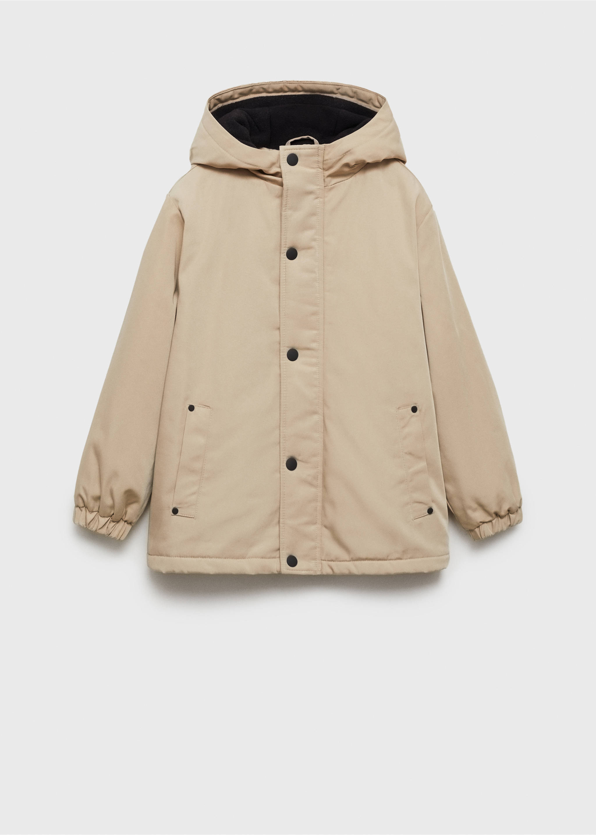 Hooded coat - Article without model, Sand. Ref: 77095964-00.