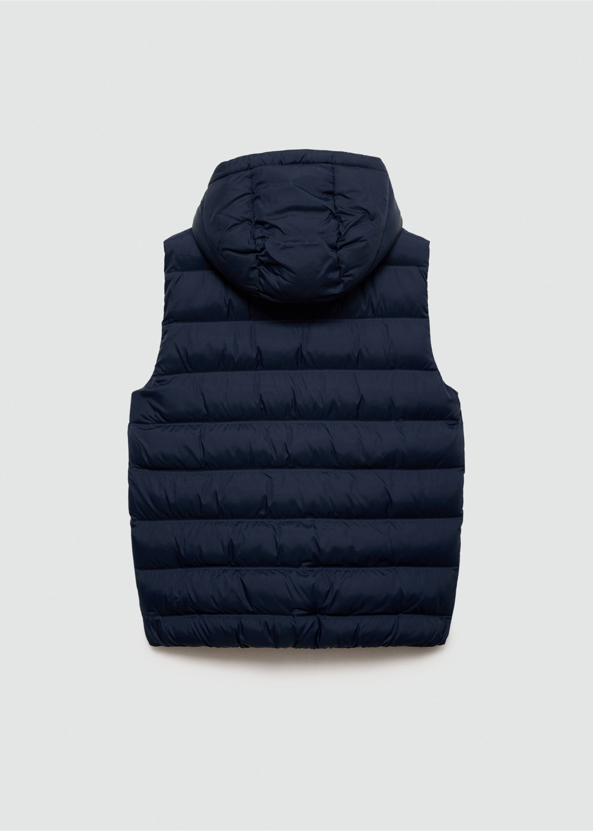 Quilted vest with hood - Reverse of the article, Dark Navy. Ref: 77095965-00.