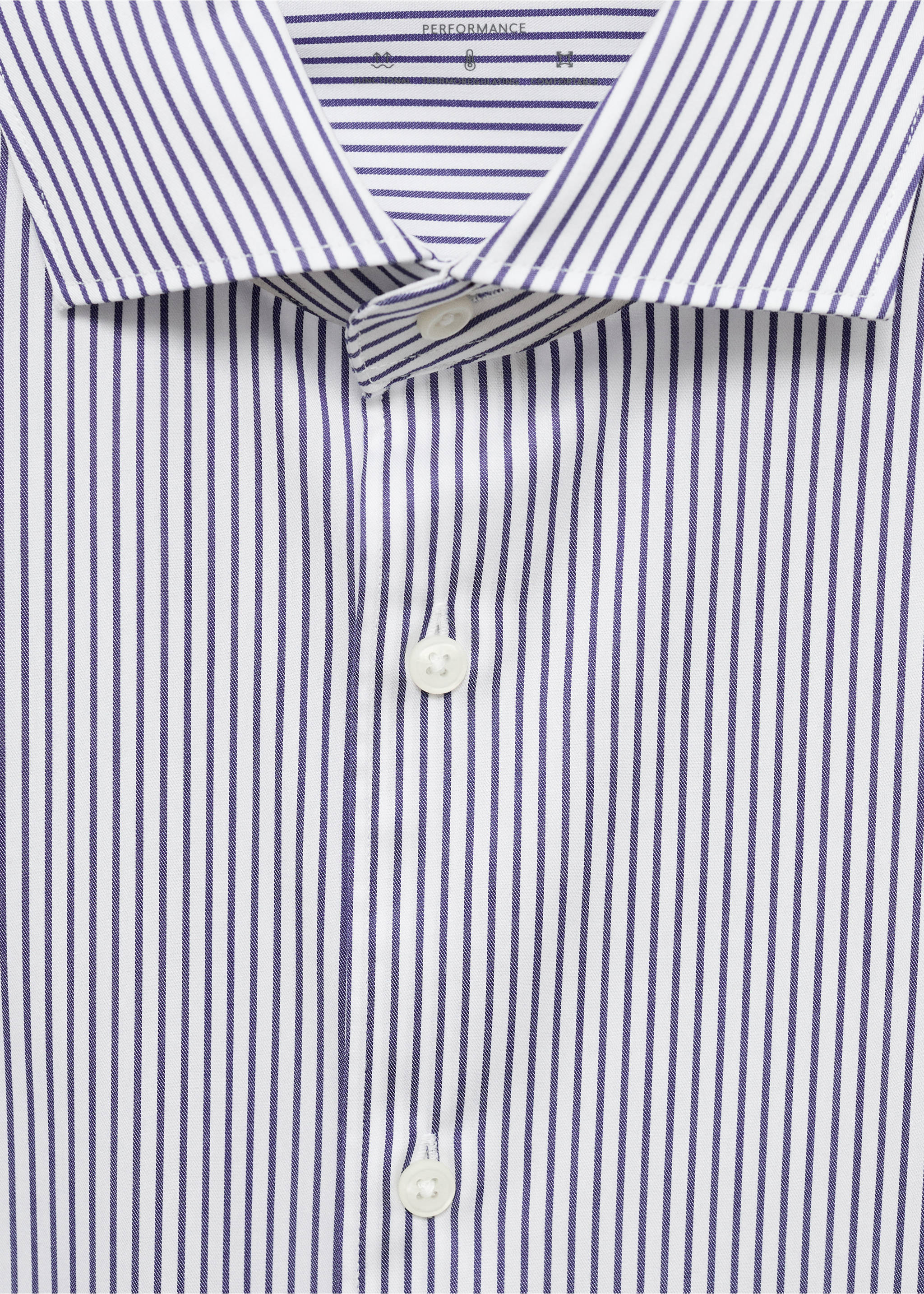 Košile slim fit 100% bavlna - Detail zboží 0, Námořnická modrá. Ref: 77095968-00.