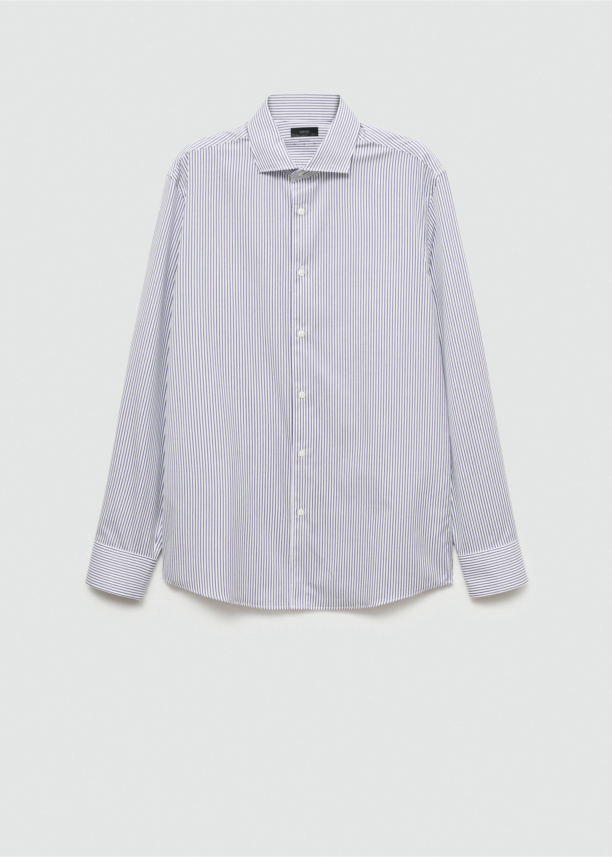 100% cotton slim fit shirt - Article without model, Dark Navy. Ref: 77095968-00.