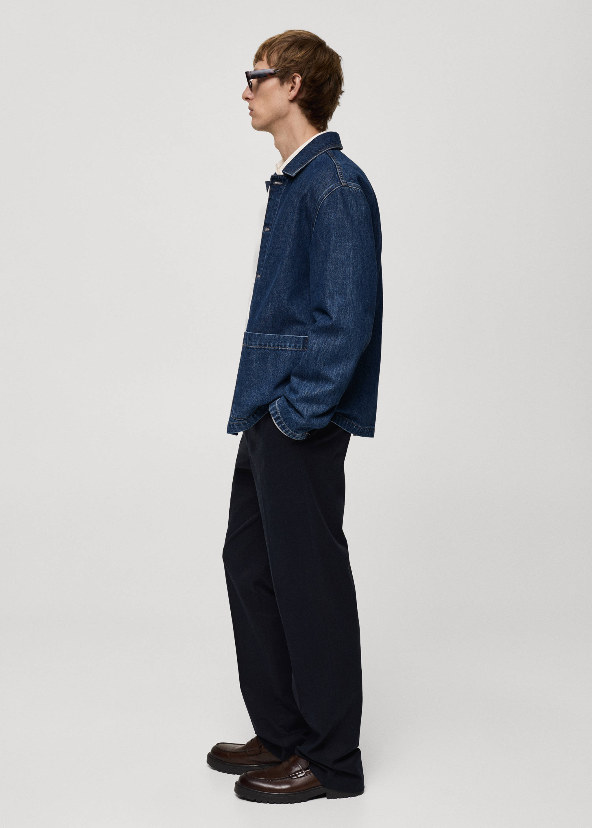 Relaxed-fit denim overshirt - Details of the article 2