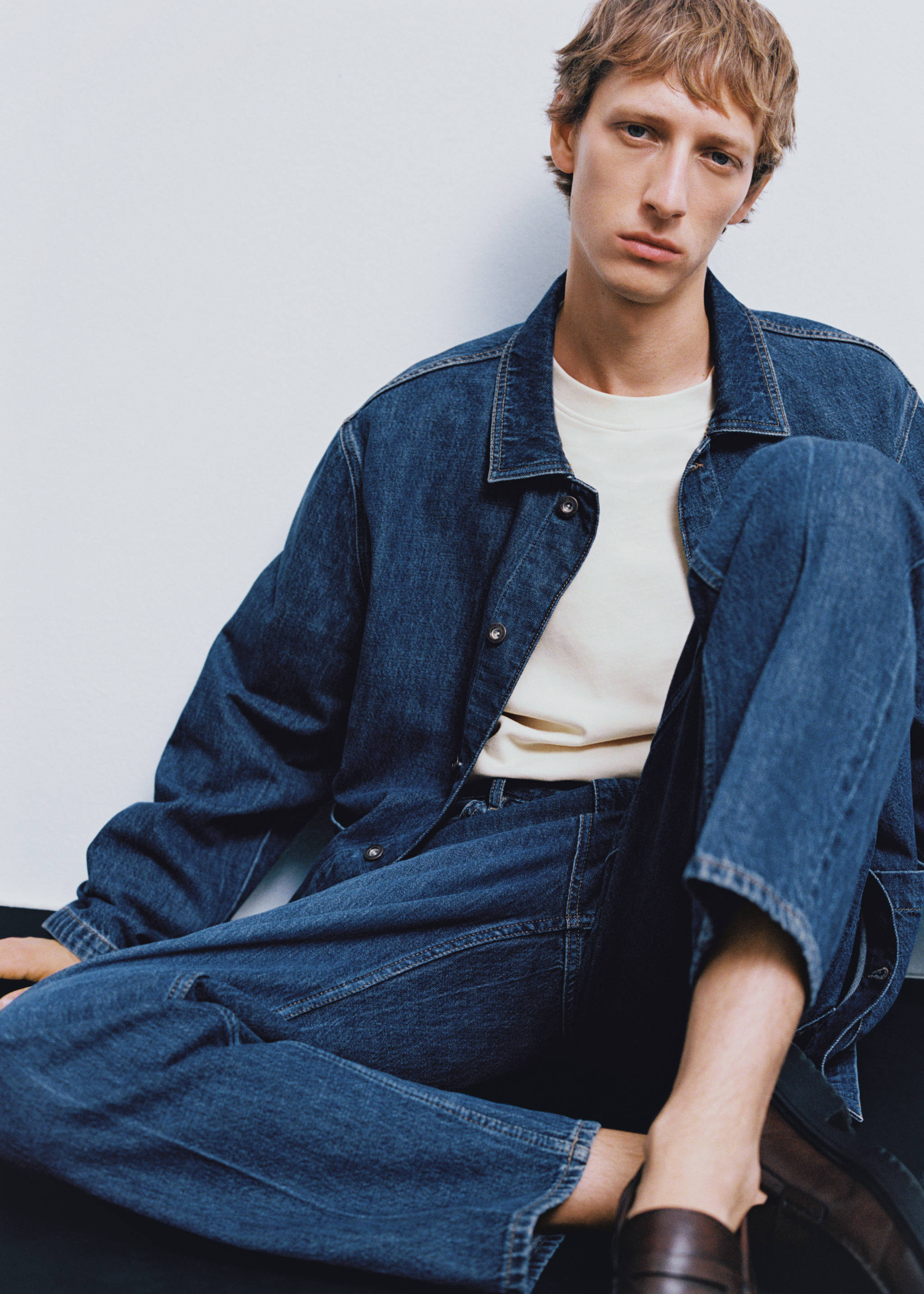 Relaxed-fit denim overshirt - Details of the article 3